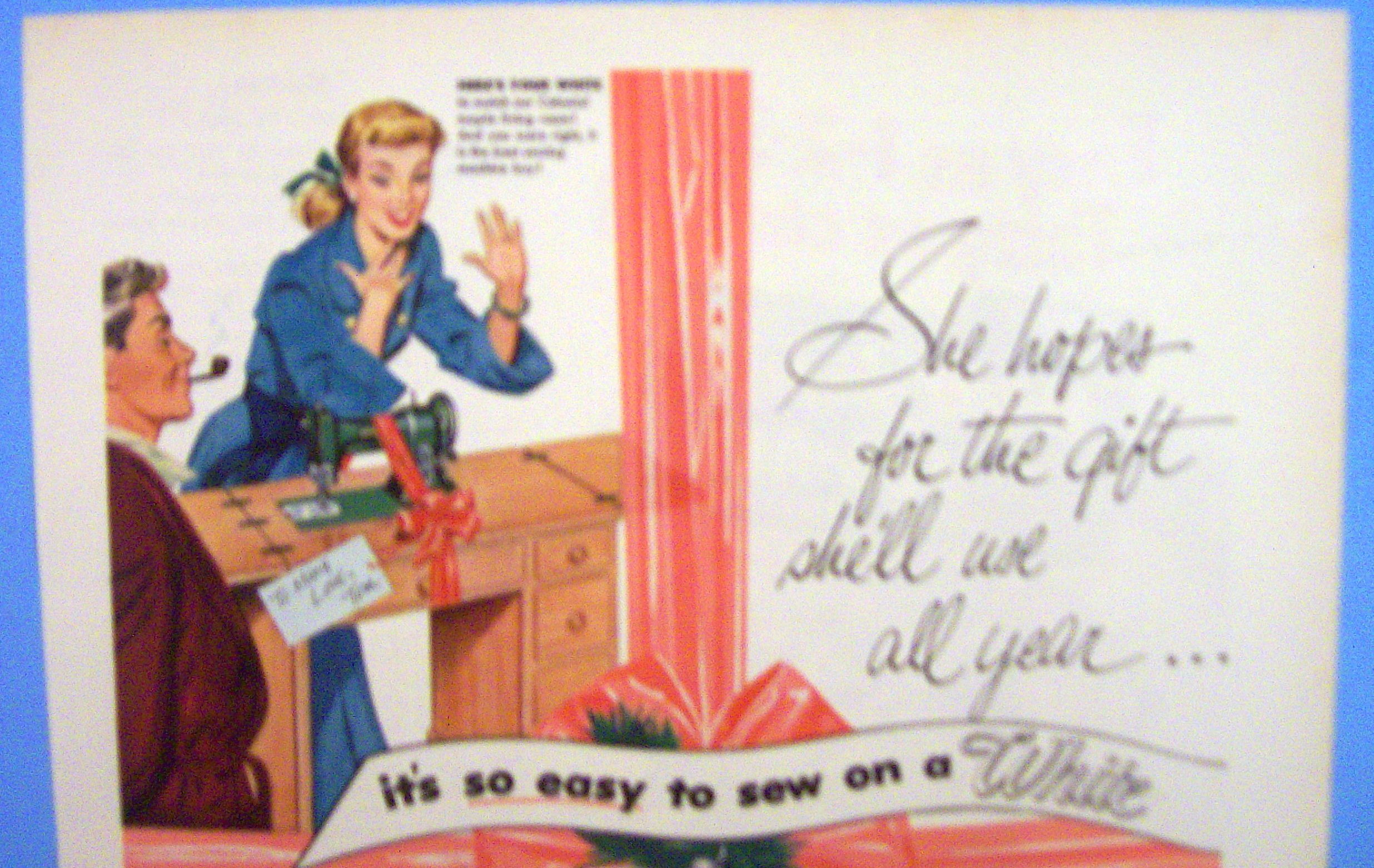 1951 White Sewing Machine with 3 Different Women