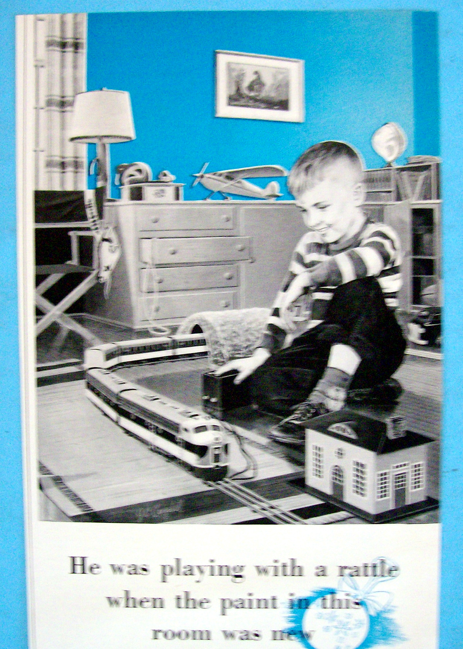 1952 Pratt & Lambert Paint with Little Boy & Train