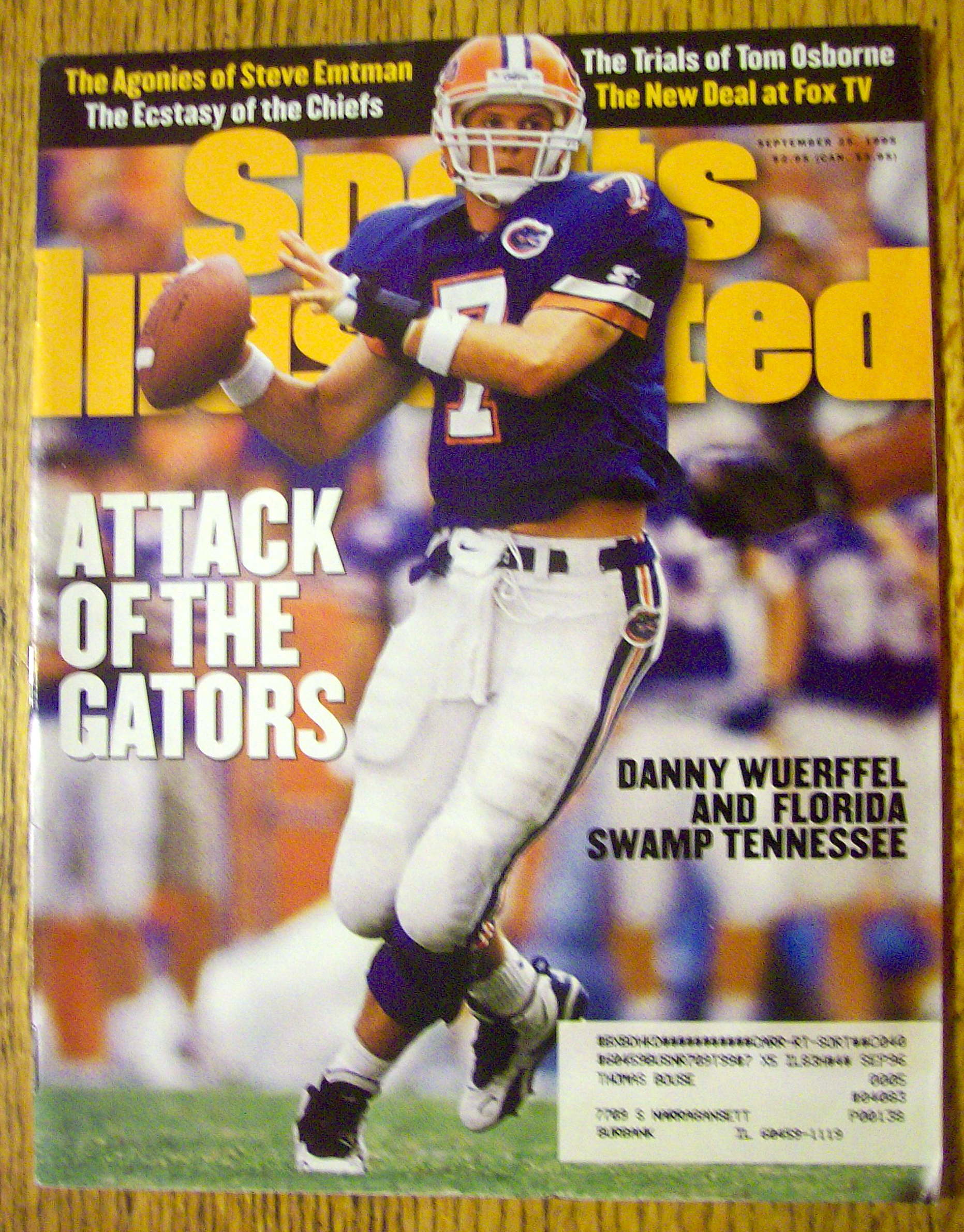 Sport Illustrated Magazine September 25, 1995 Wuerffel