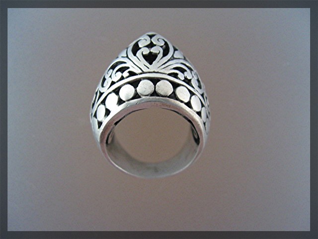 Bali Ring Sterling Silver Filigree Dome