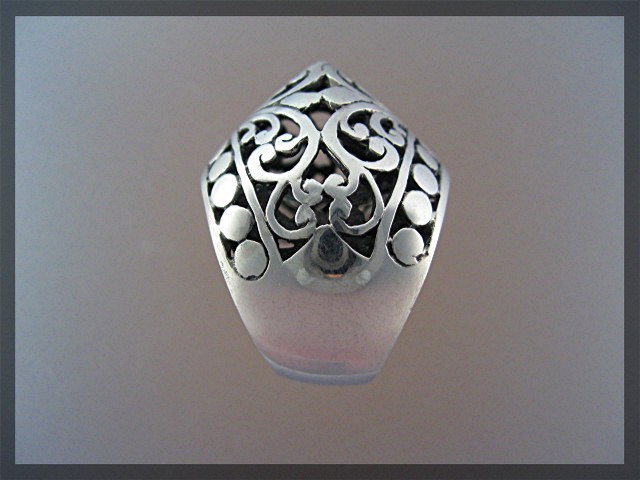 Bali Ring Sterling Silver Filigree Dome