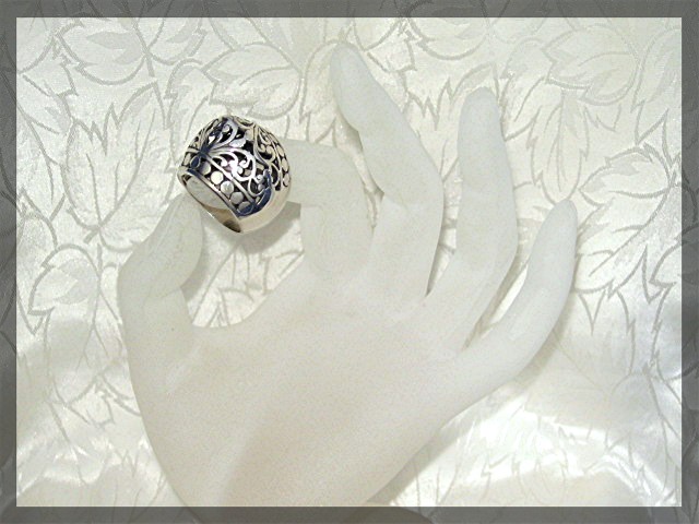 Bali Ring Sterling Silver Filigree Dome