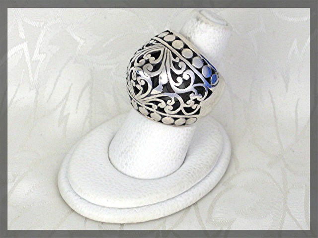 Bali Ring Sterling Silver Filigree Dome