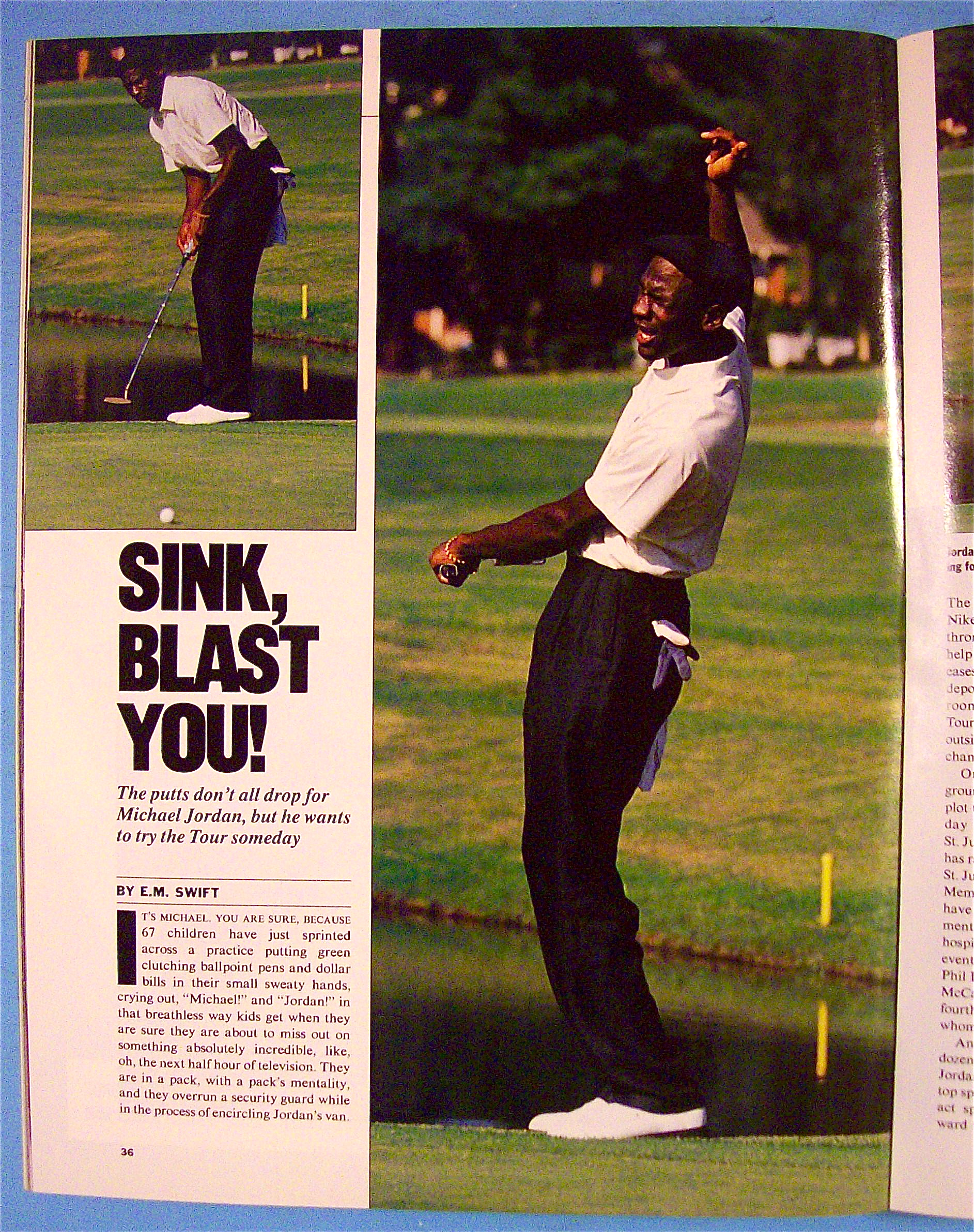 Sports Illustrated Magazine August 14, 1989 Jordan/Golf