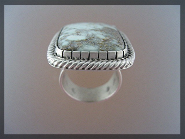 Carico Lake  Green Turquoise Sterling Silver Ring