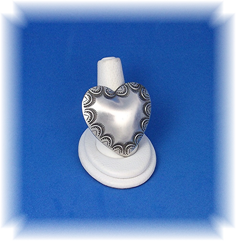 Native American Sterling Silver Heart RingVINCE PLATERO