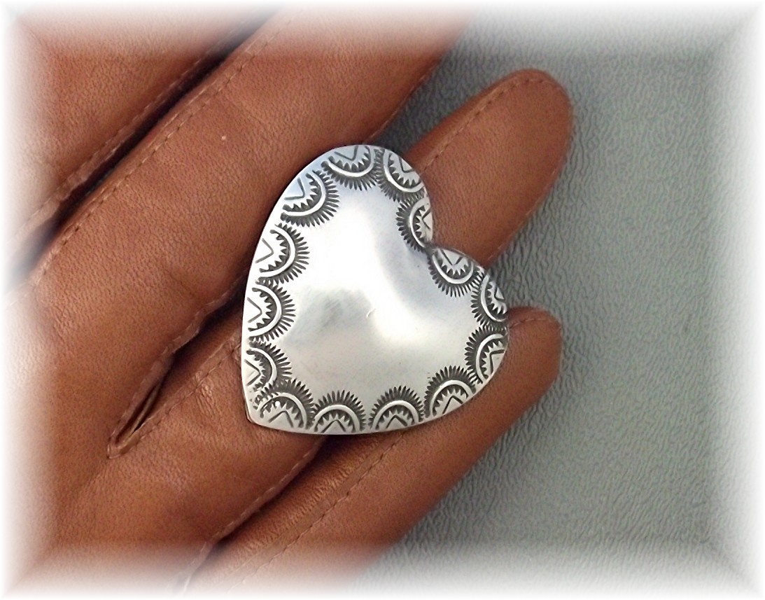 Native American Sterling Silver Heart RingVINCE PLATERO