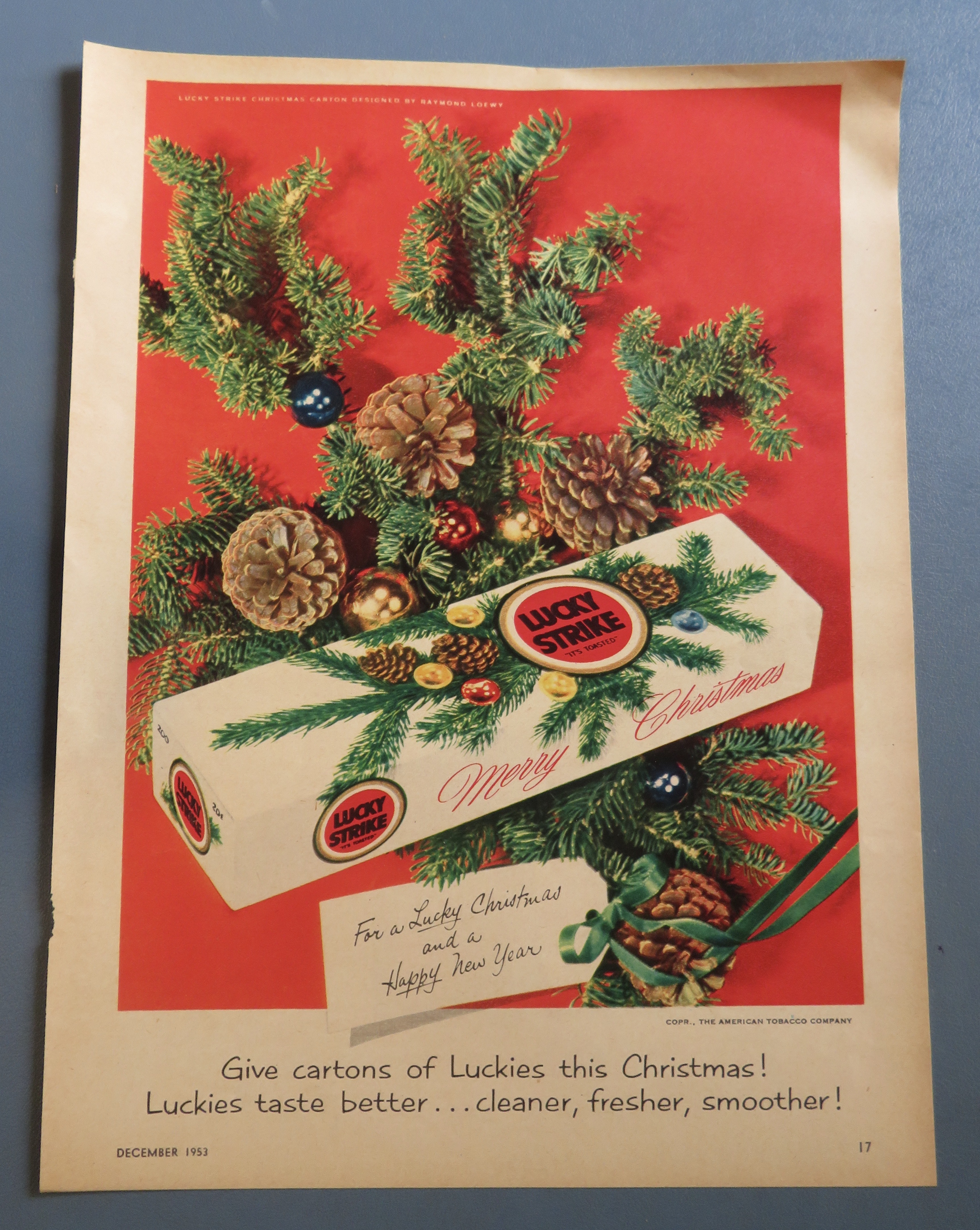 1953 Lucky Strike Cigarettes with Box of Cigarettes