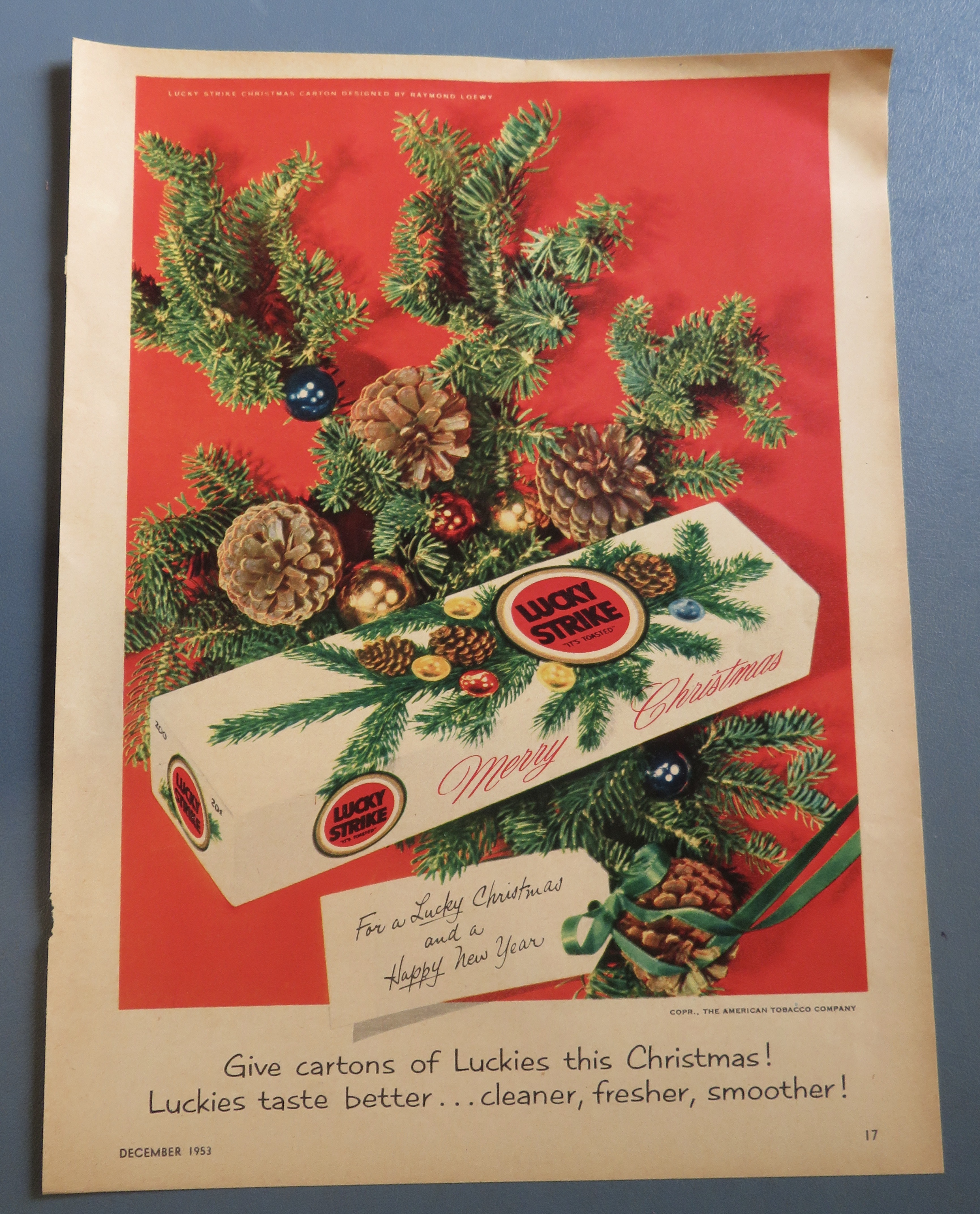 1953 Lucky Strike Cigarettes with Box of Cigarettes