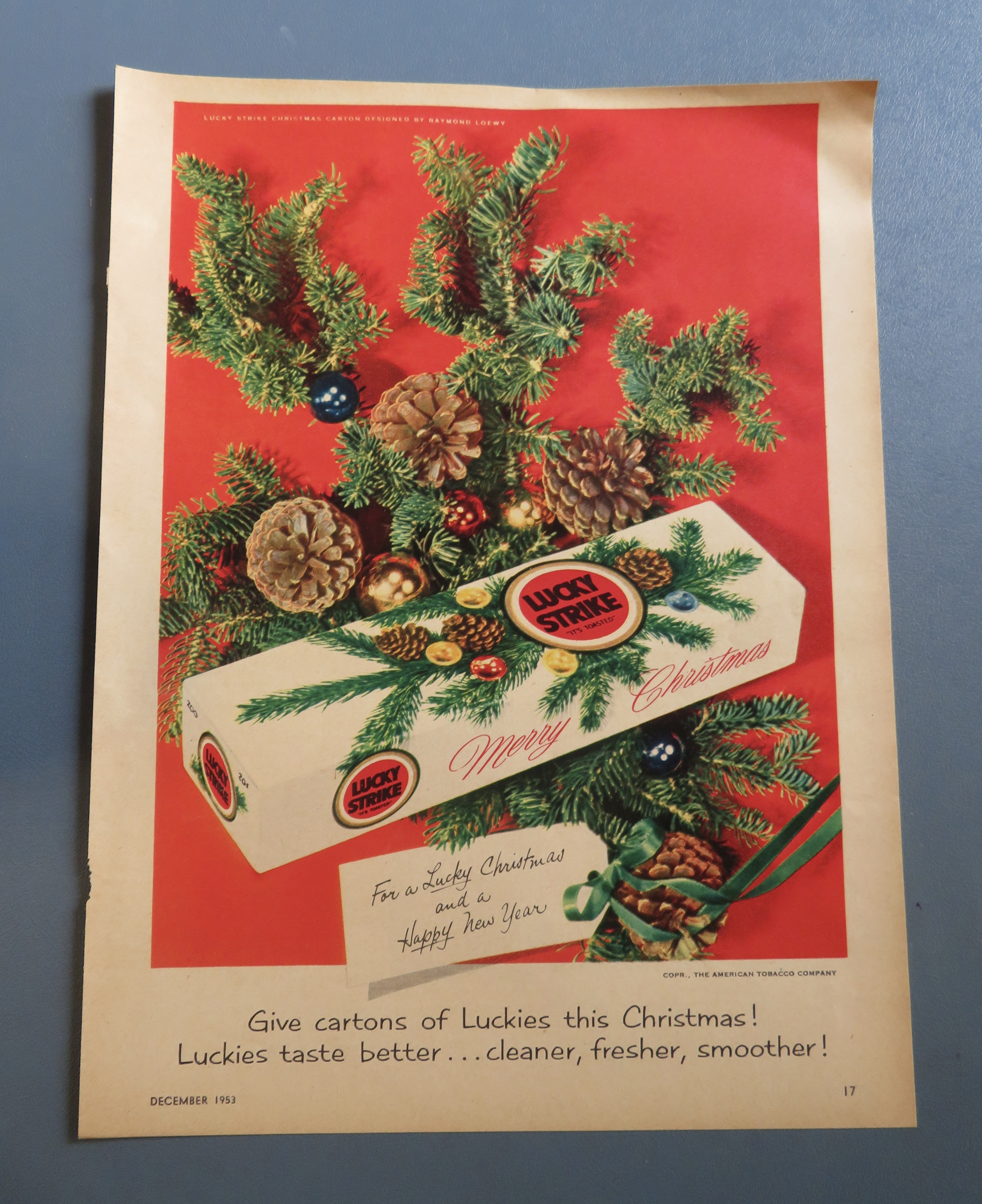 1953 Lucky Strike Cigarettes with Box of Cigarettes