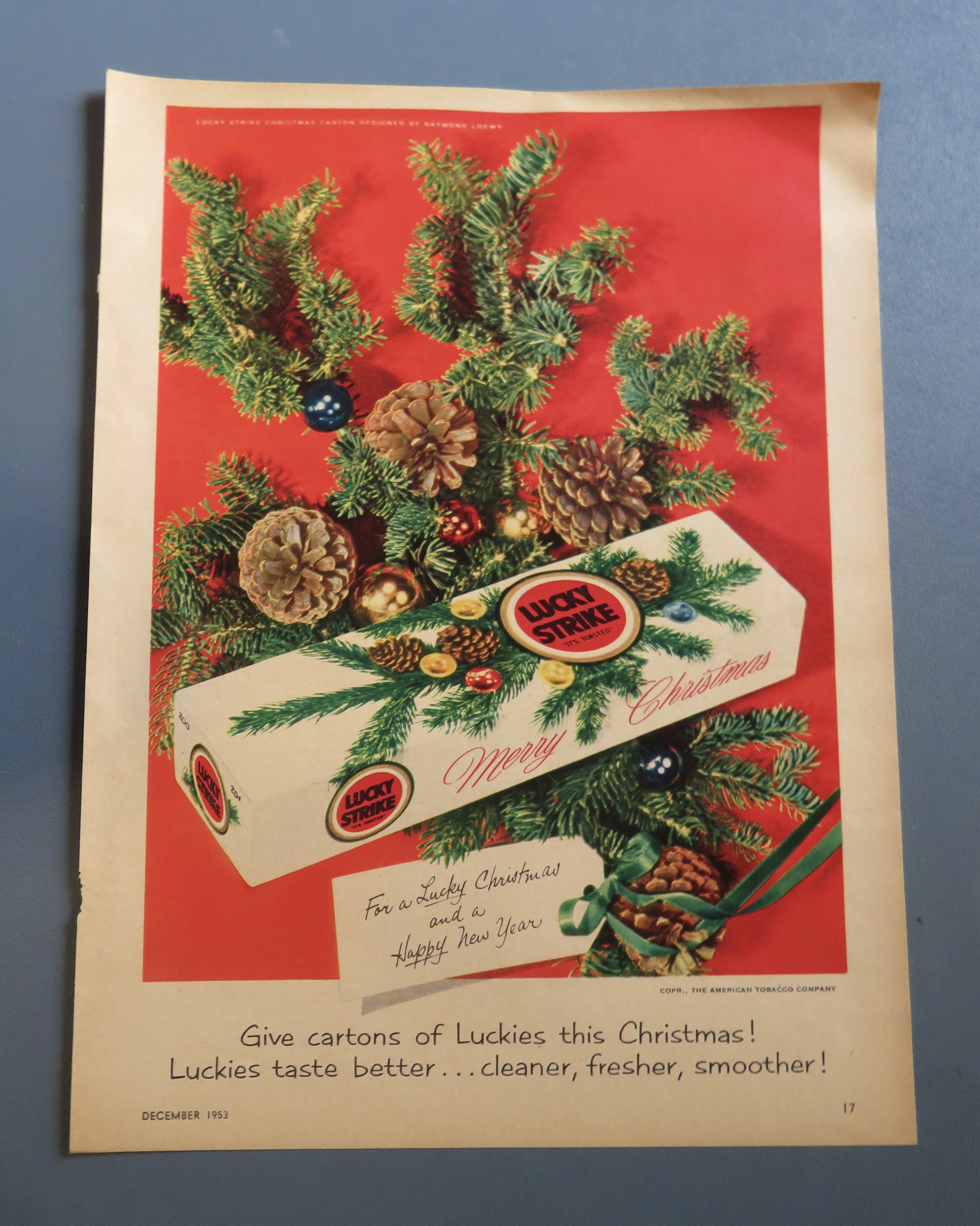 1953 Lucky Strike Cigarettes with Box of Cigarettes
