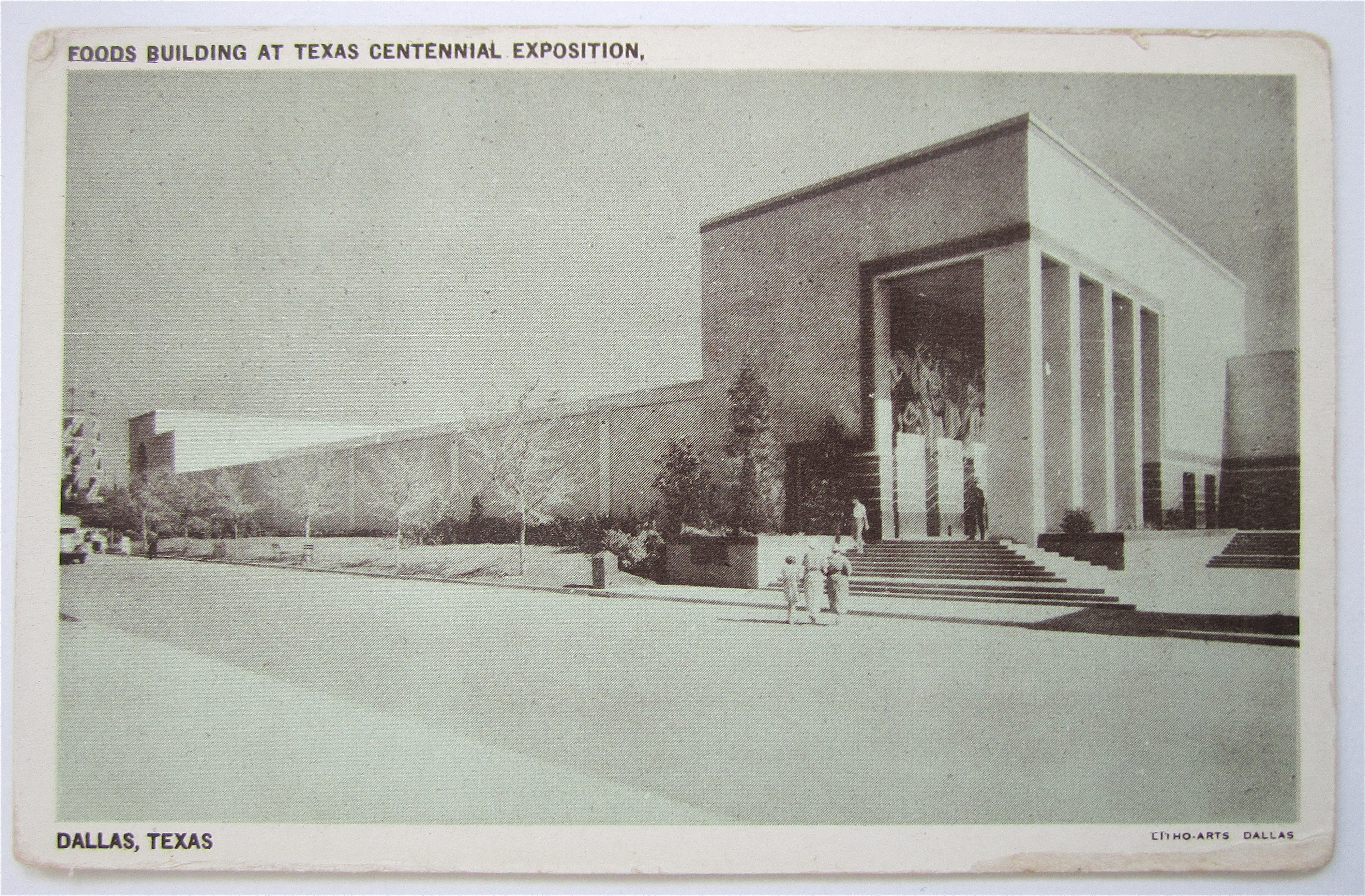 Foods Building At Texas Centennial Postcard