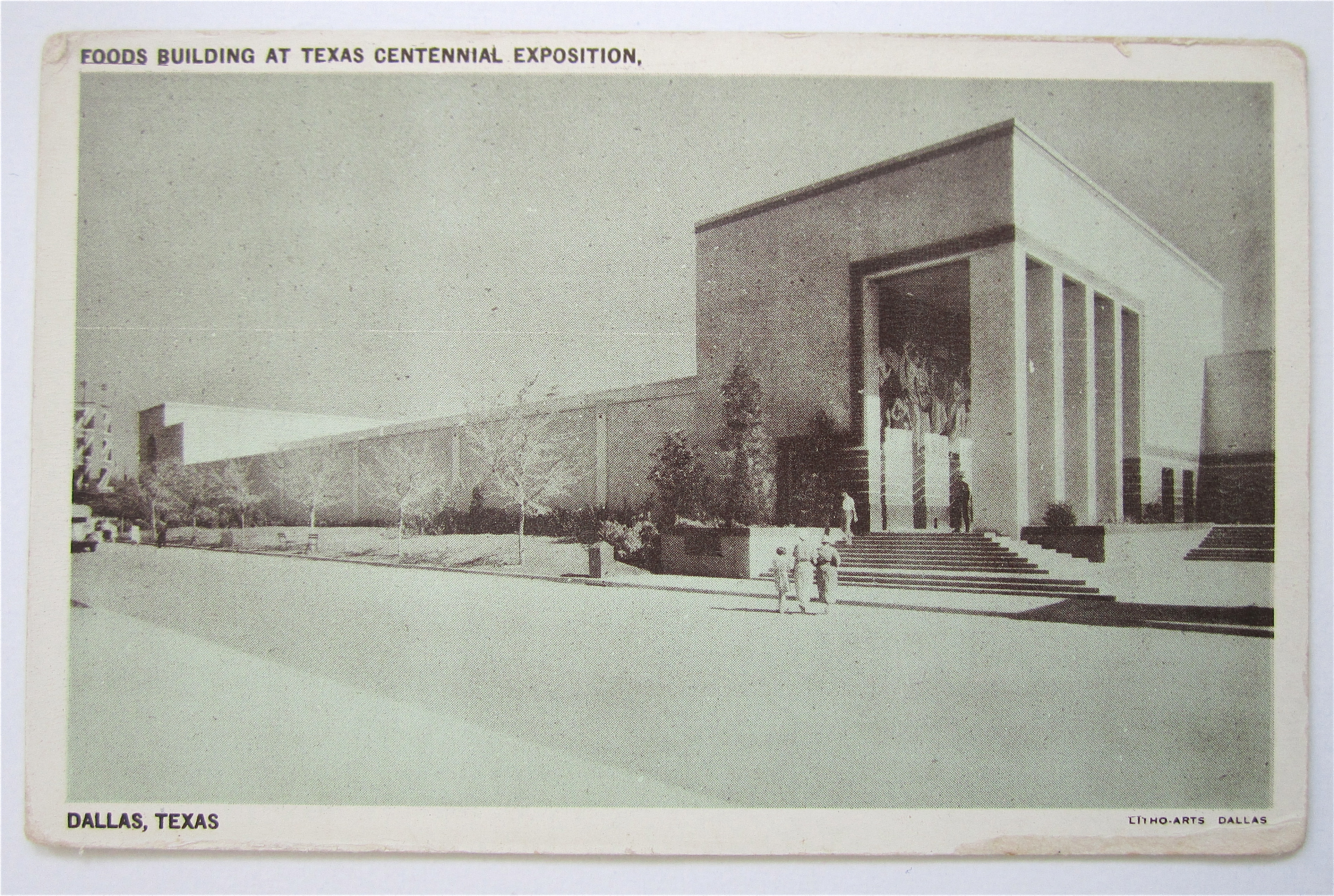 Foods Building At Texas Centennial Postcard