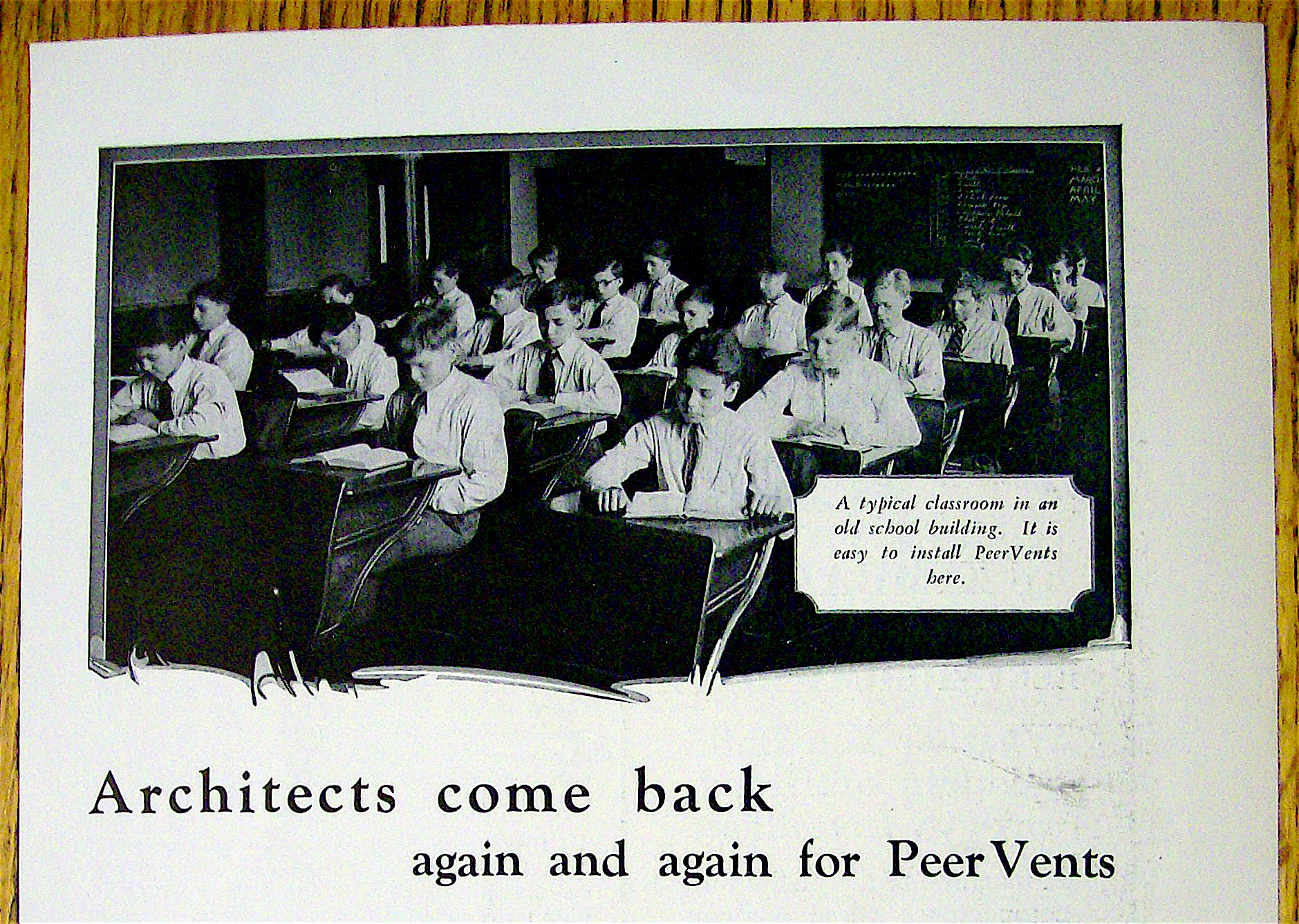 1930 Peervent with Typical Classroom