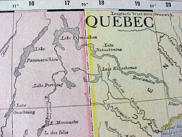 Map Ontario Quebec 1912 Antique