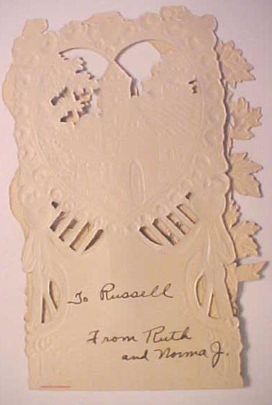 Valentines Card Germany Boy Castle Fold Out Antique