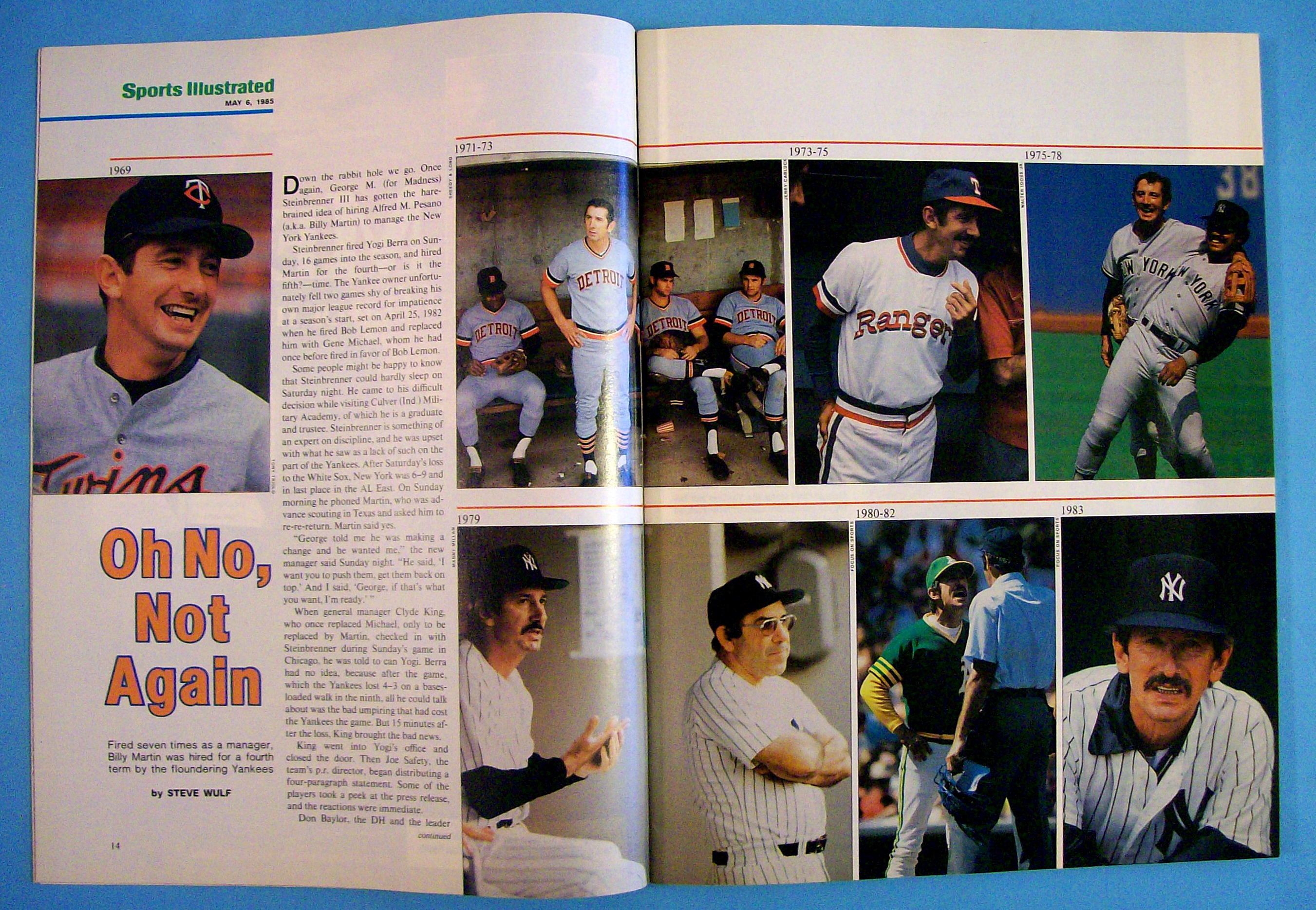 Sports Illustrated Magazine-May 6, 1985-Billy Martin