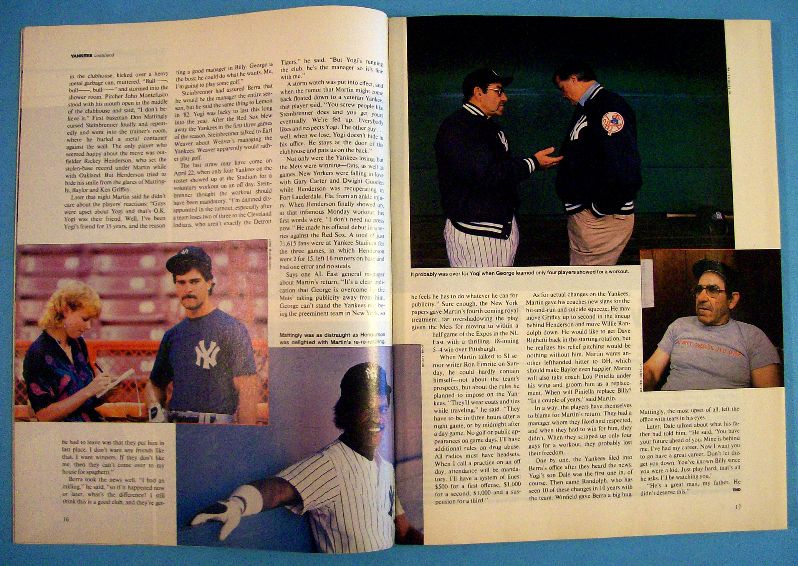 Sports Illustrated Magazine-May 6, 1985-Billy Martin