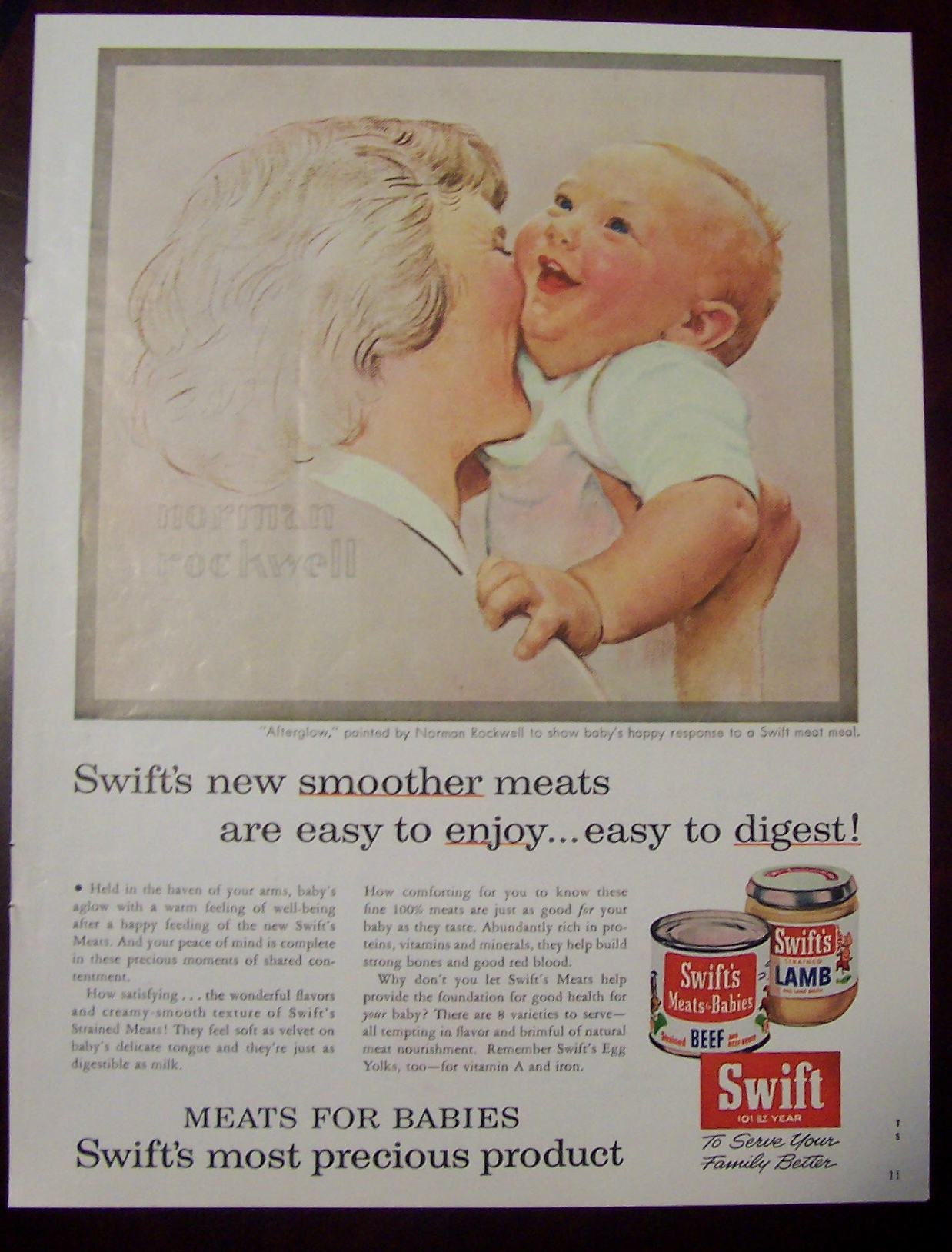 Norman Rockwell 1956 Swift Meats Ad