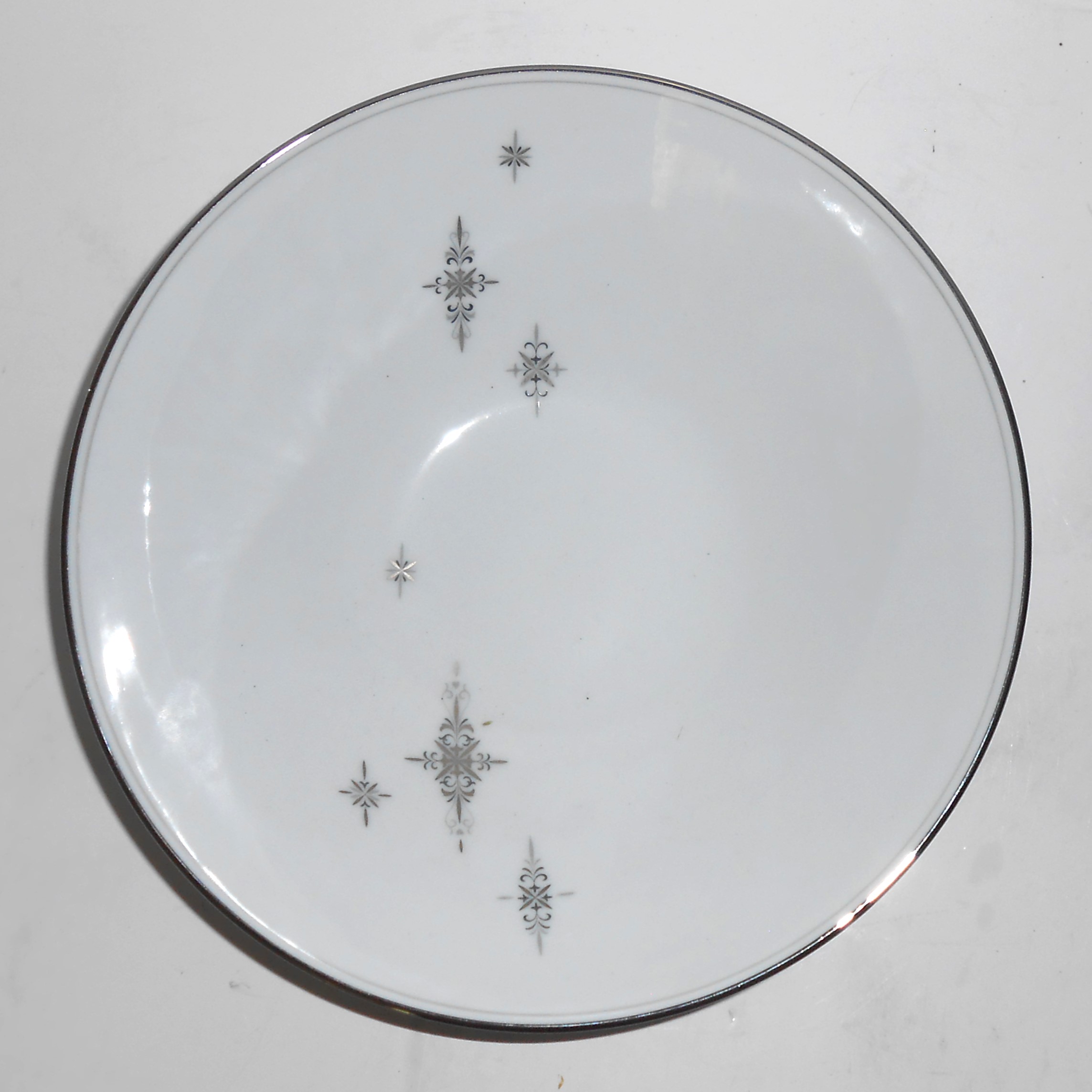 Noritake China Stella w/Platinum Round Vegetable Bowl