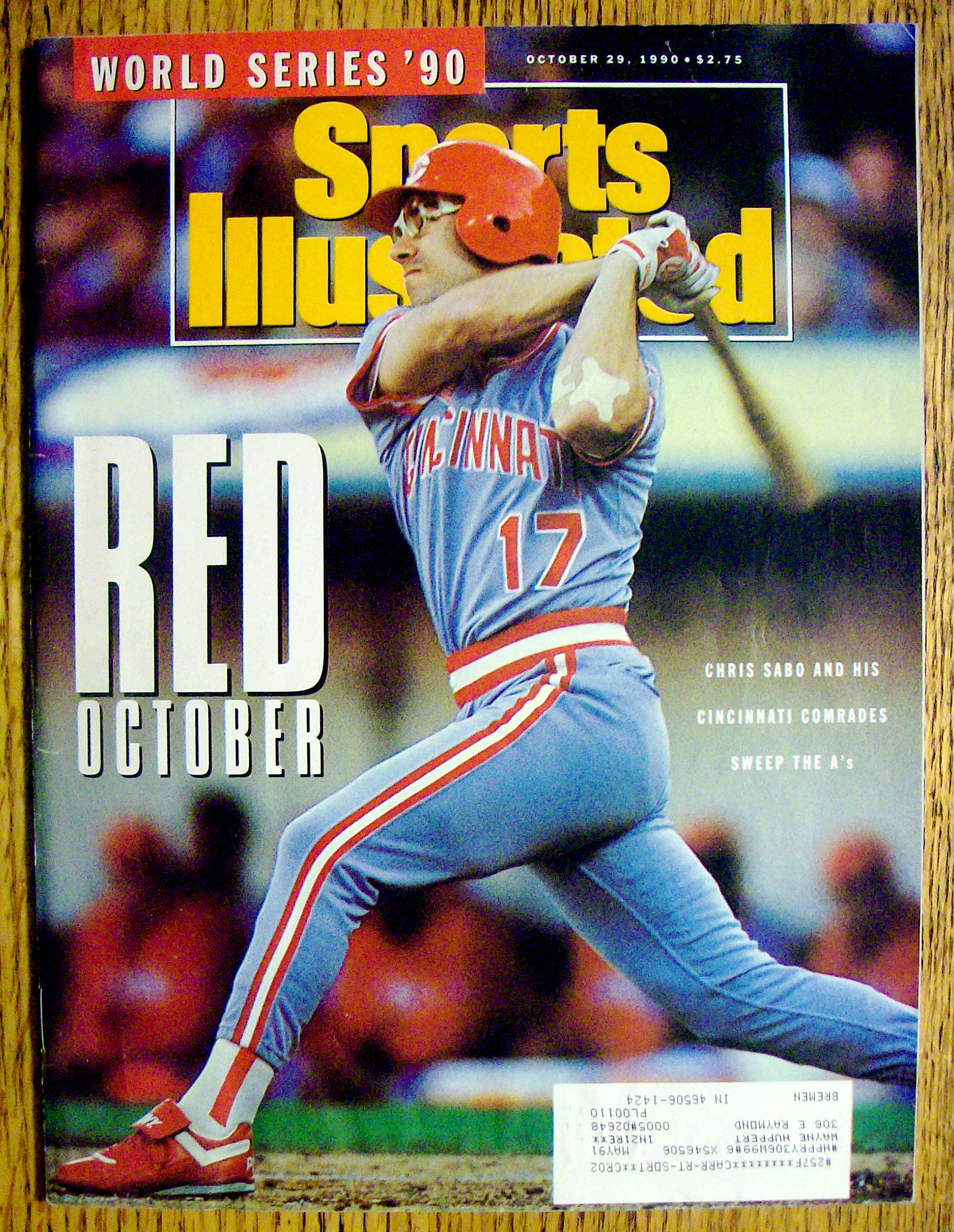 Sports Illustrated Magazine-October 29, 1990-Chris Sabo
