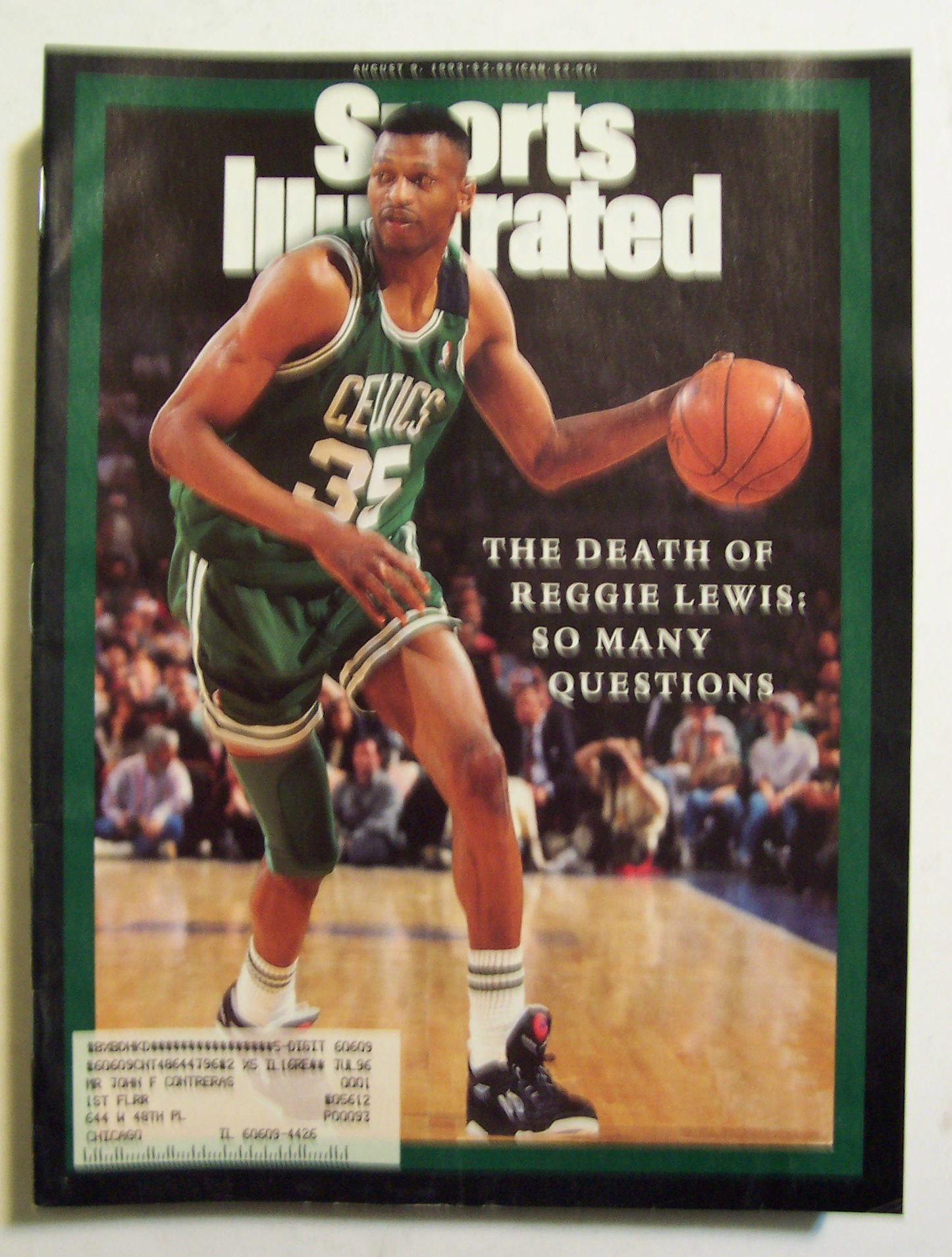 Sports Illustrated Magazine-August 9, 1993-Reggie Lewis