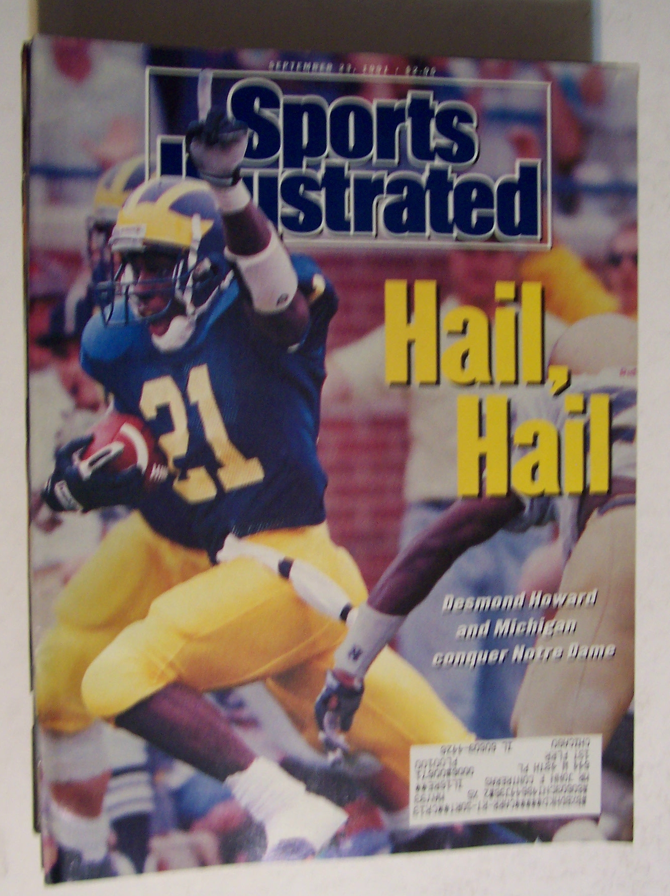 Sports Illustrated Magazine-September 23, 1991-D Howard