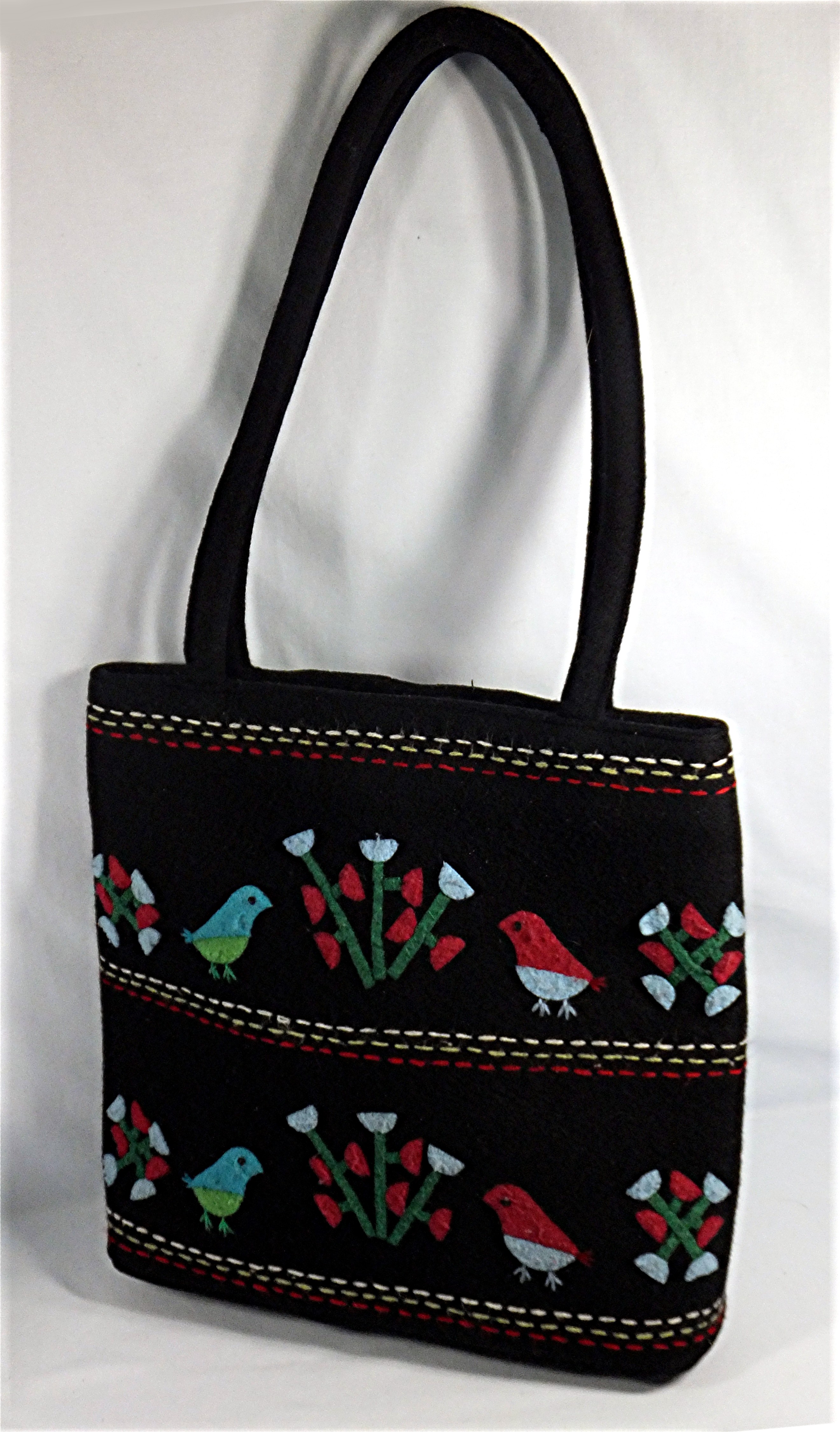Bag Lulu Guinness Black Wool Birds