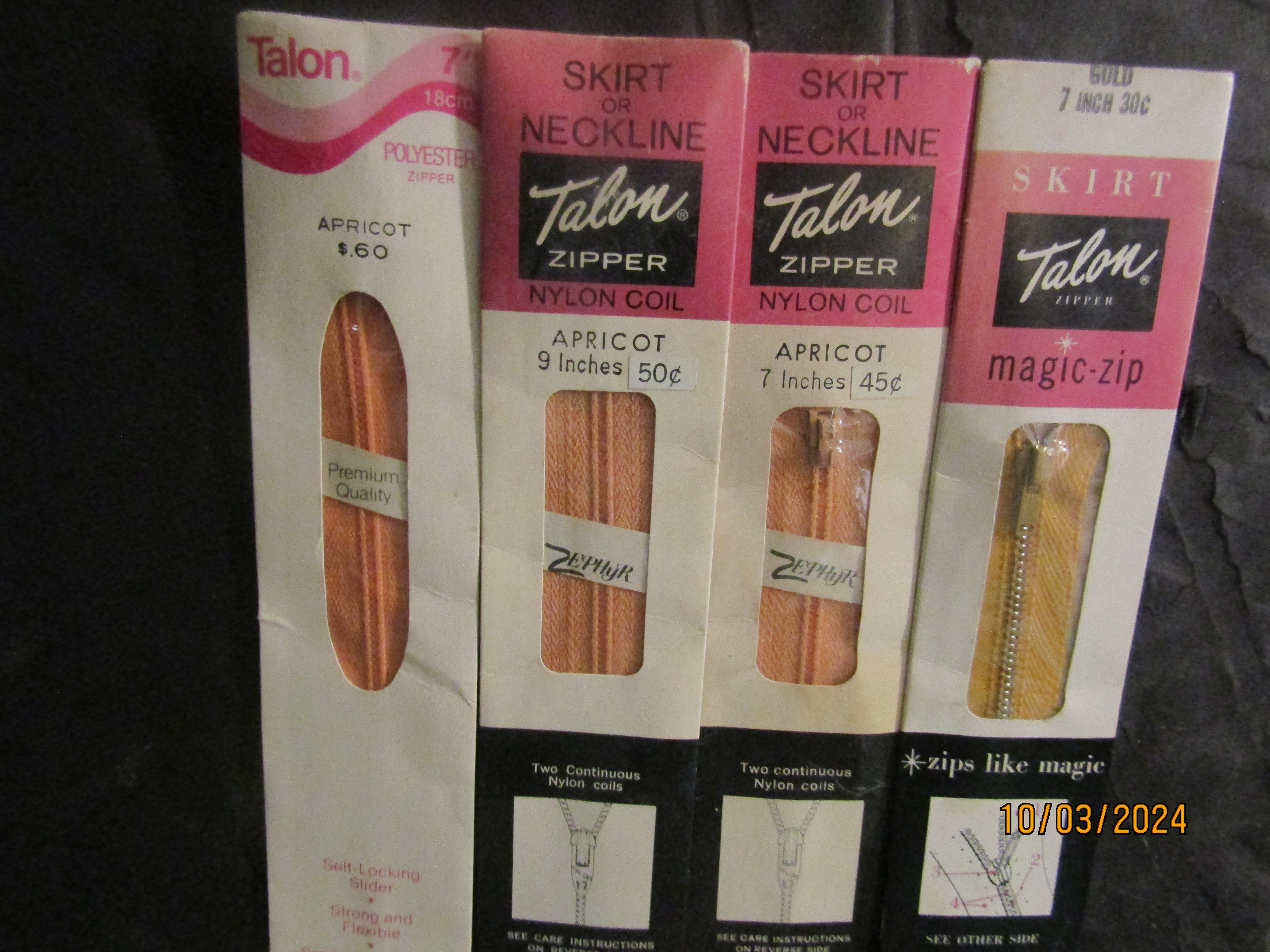 Vintage Talon Various Skirt/Dress/Neckline Zipper
