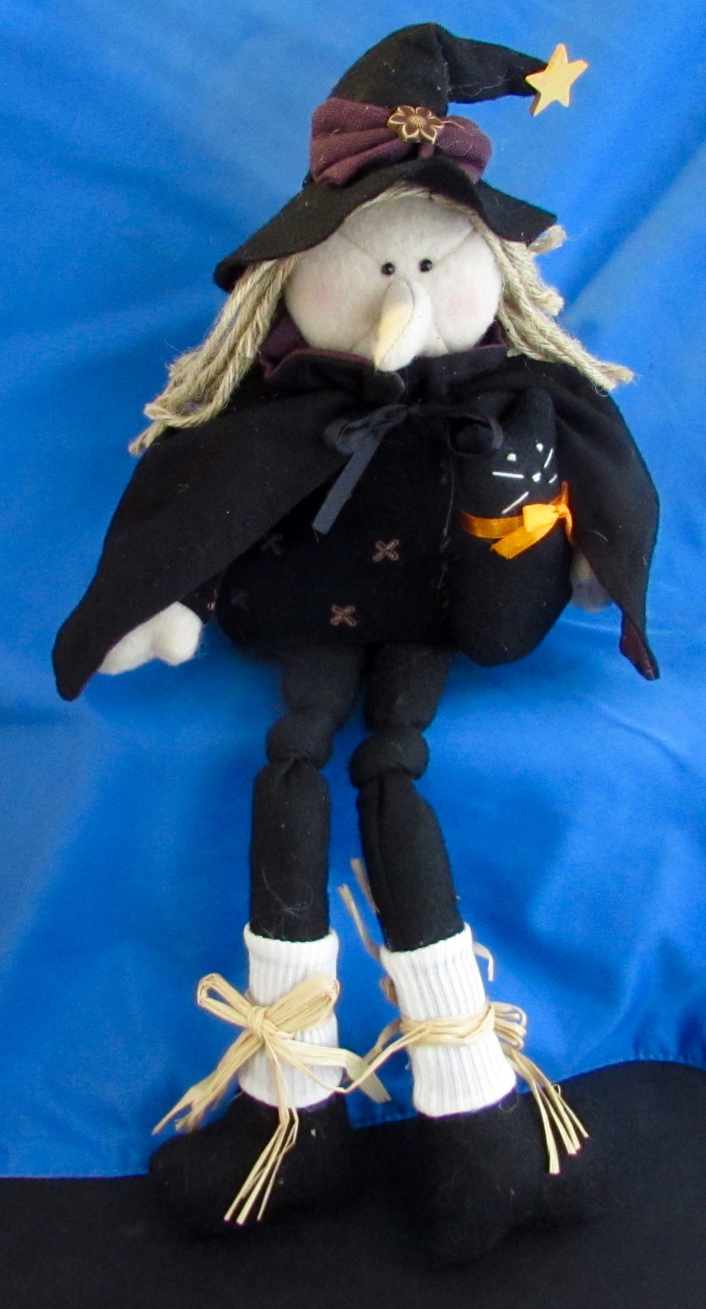 Spooky Hollow Starry Witch Shelf Sitter Cloth Doll 17 inch