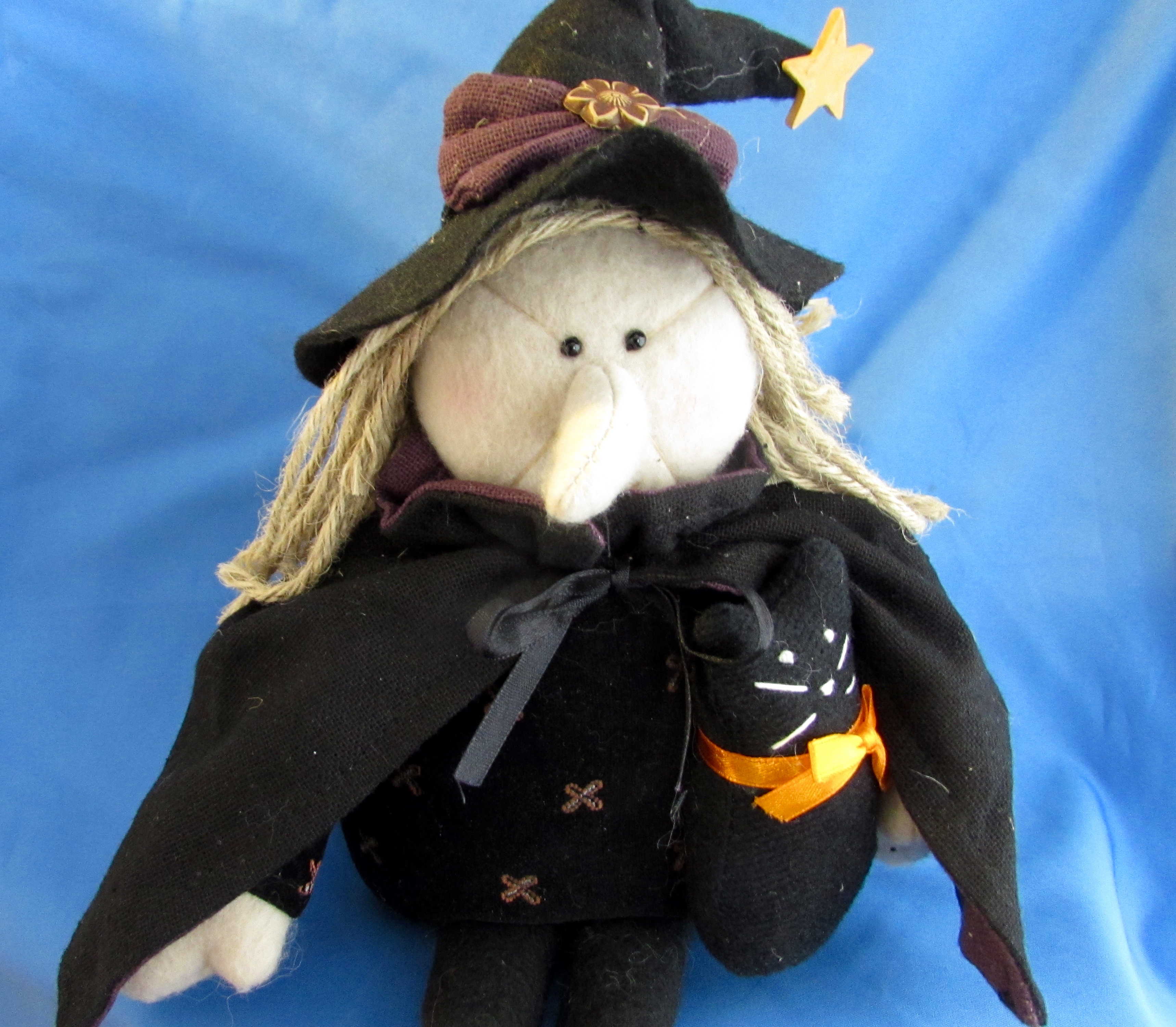 Spooky Hollow Starry Witch Shelf Sitter Cloth Doll 17 inch