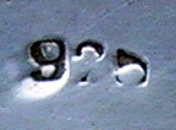 Sterling Silver Pierced Earrings Marked 925.
