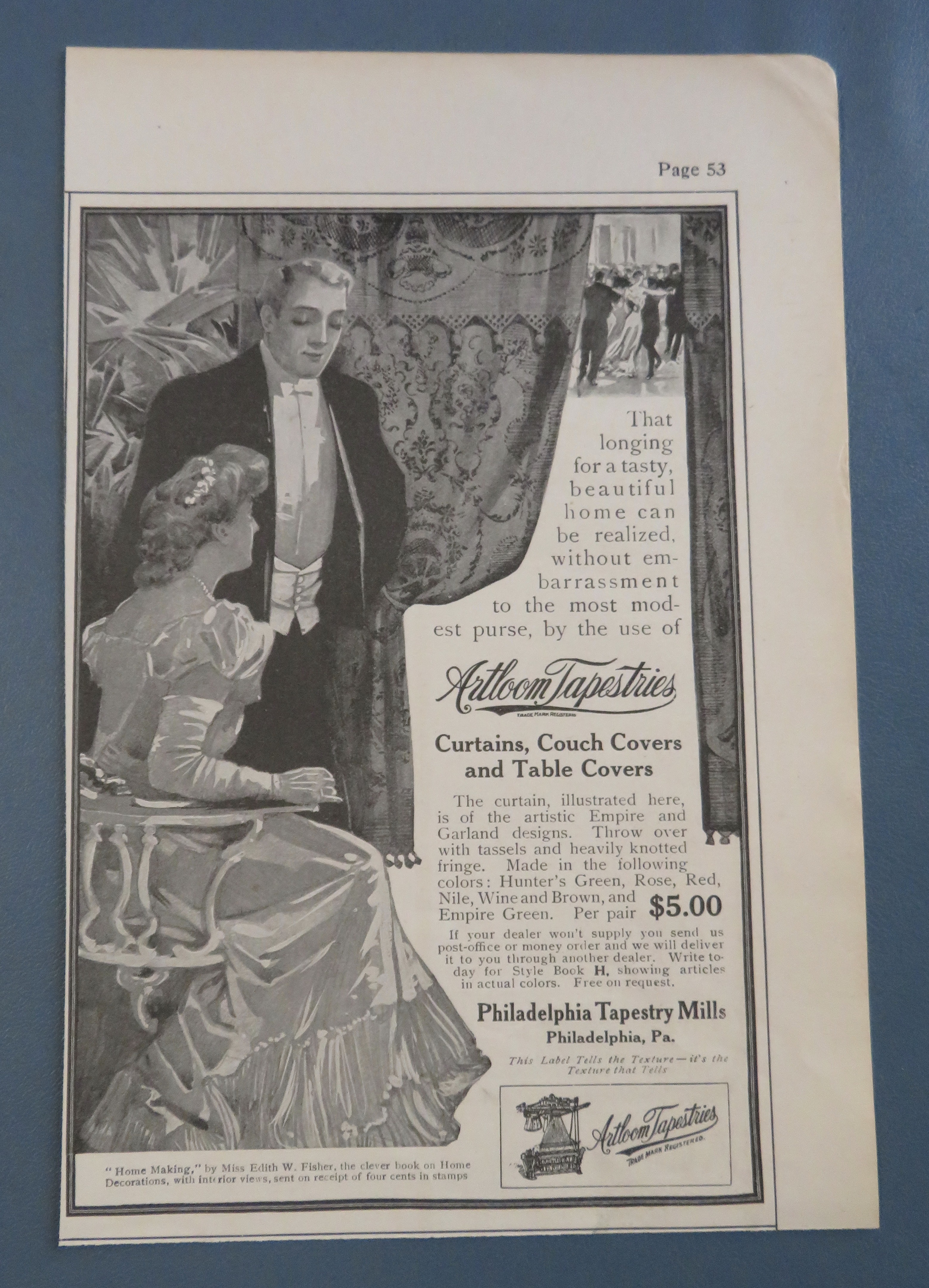1906 Artloom Tapestries with Empire & Garland