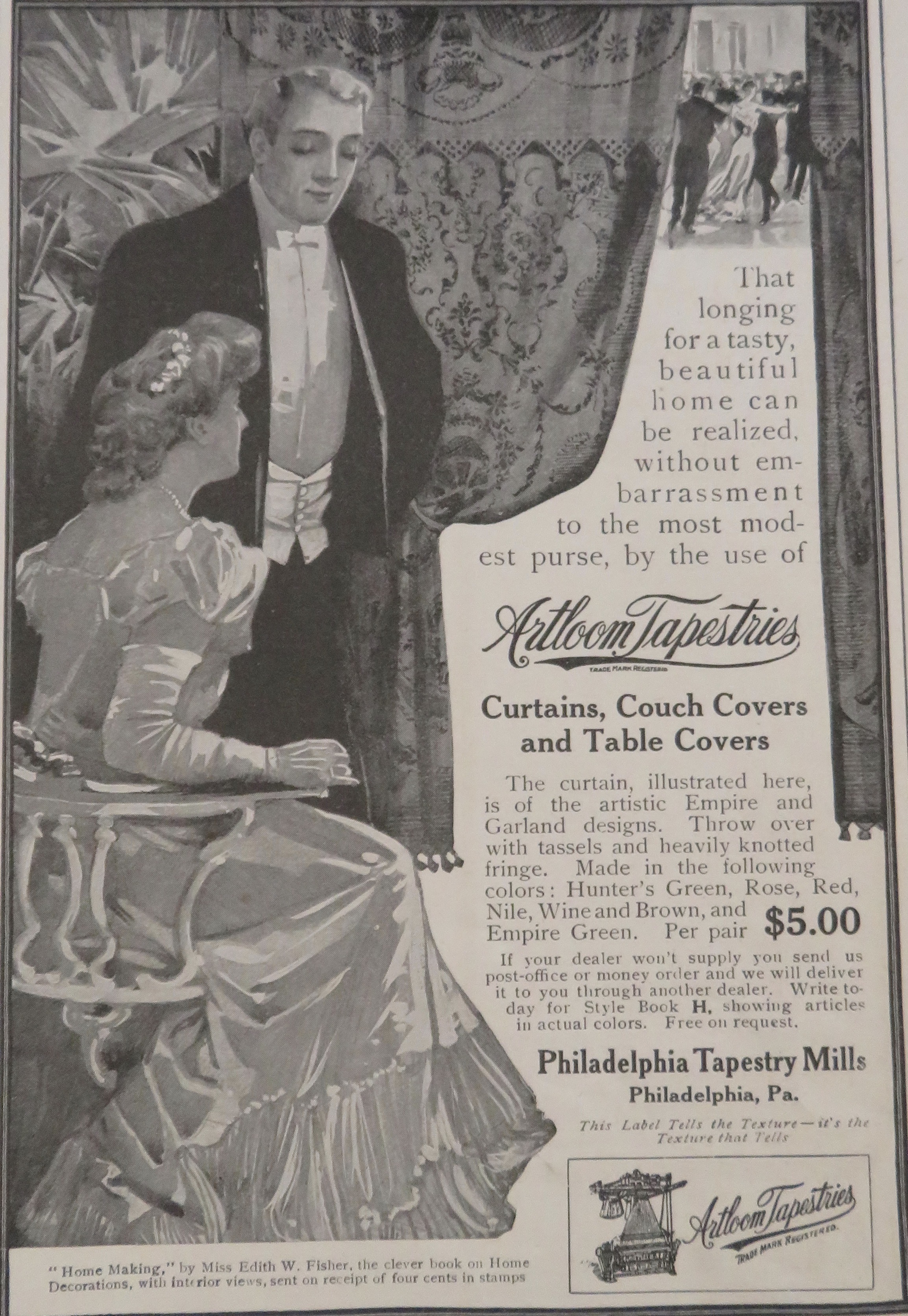 1906 Artloom Tapestries with Empire & Garland