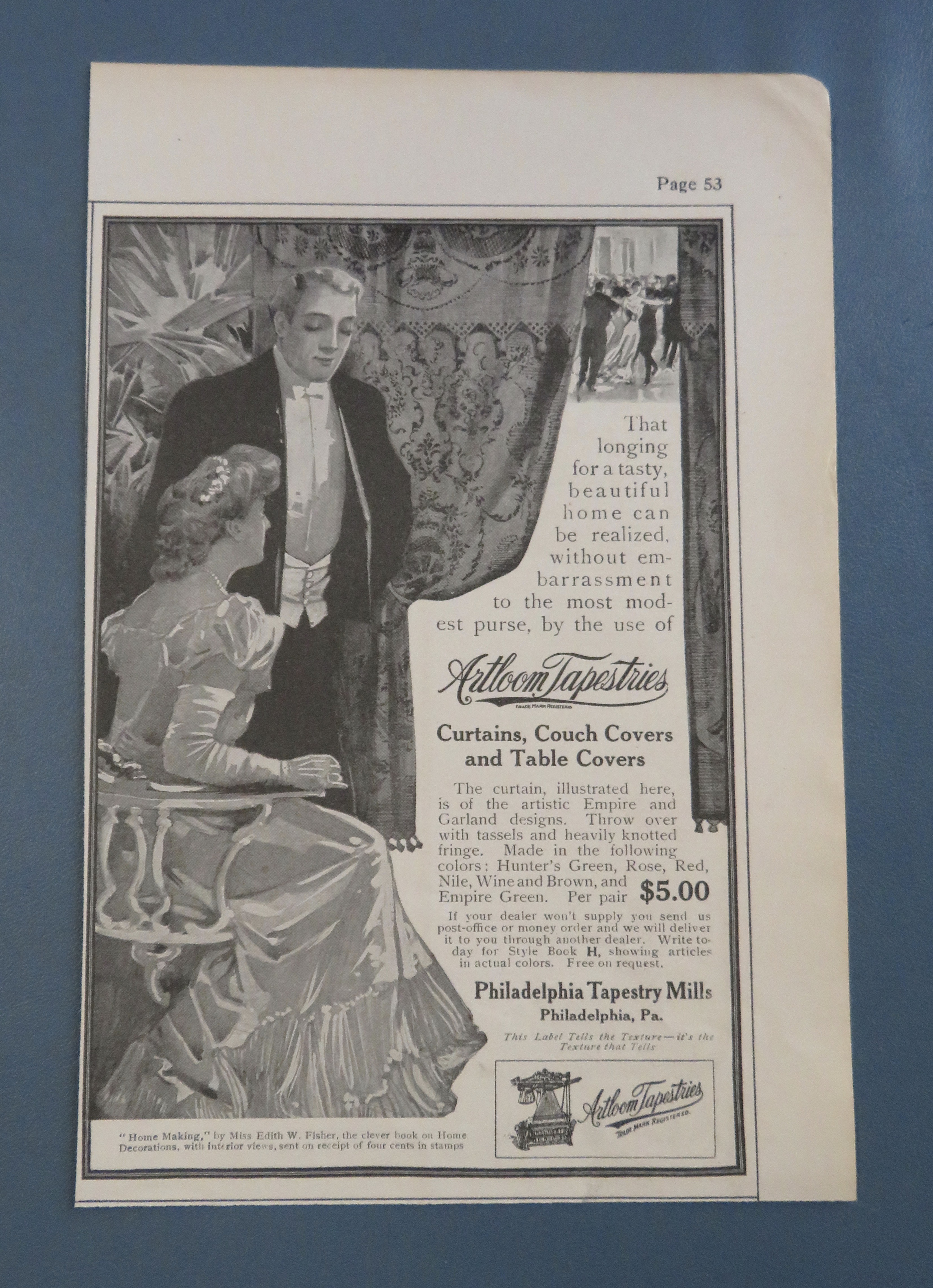 1906 Artloom Tapestries with Empire & Garland