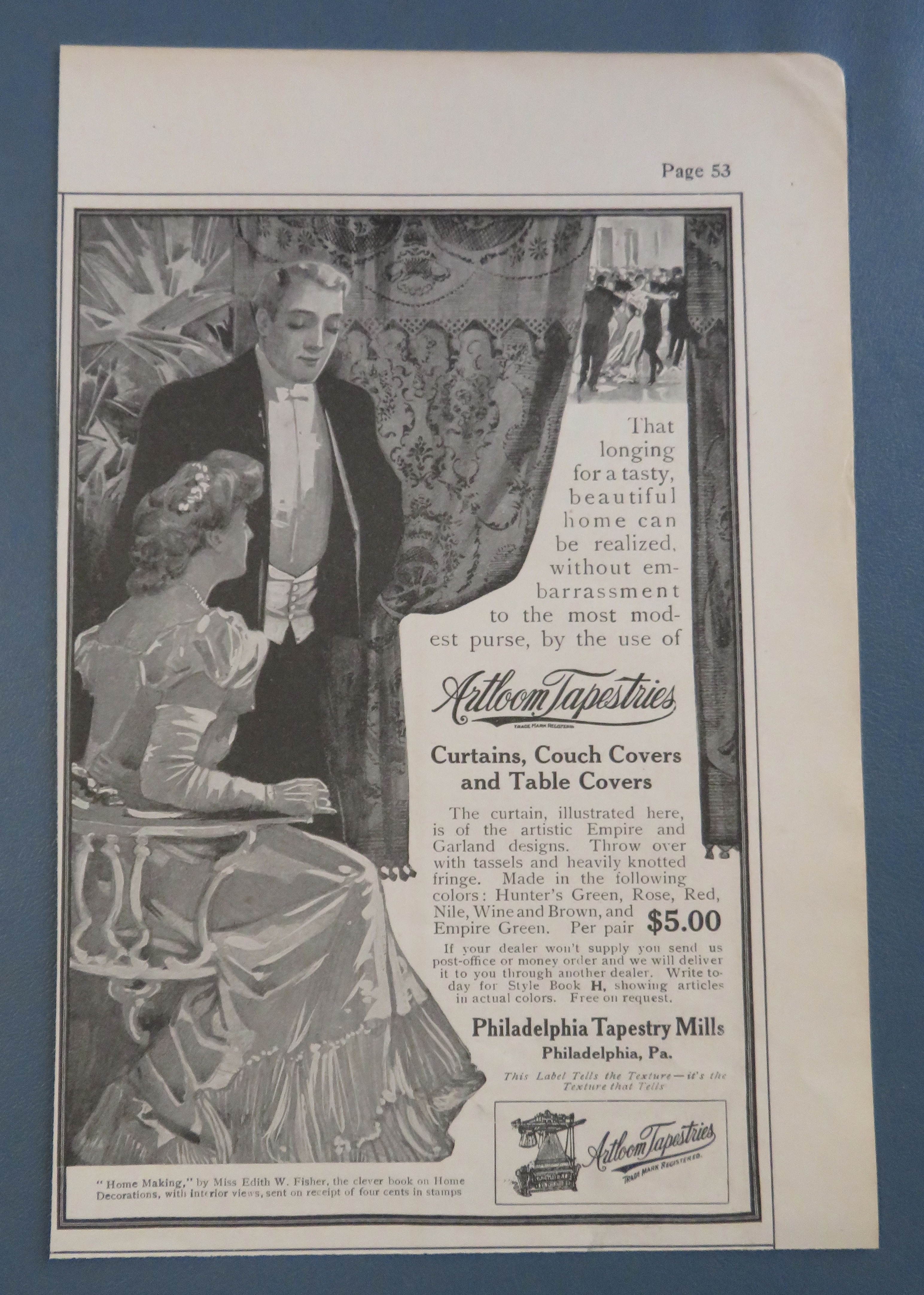 1906 Artloom Tapestries with Empire & Garland