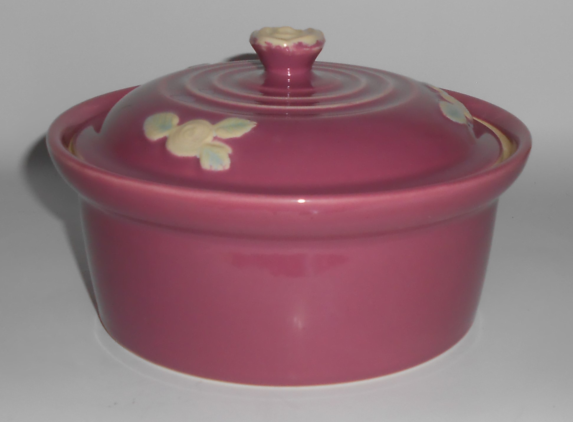 Coors Pottery Rosebud Early Rose 2 Pint Straight Casser