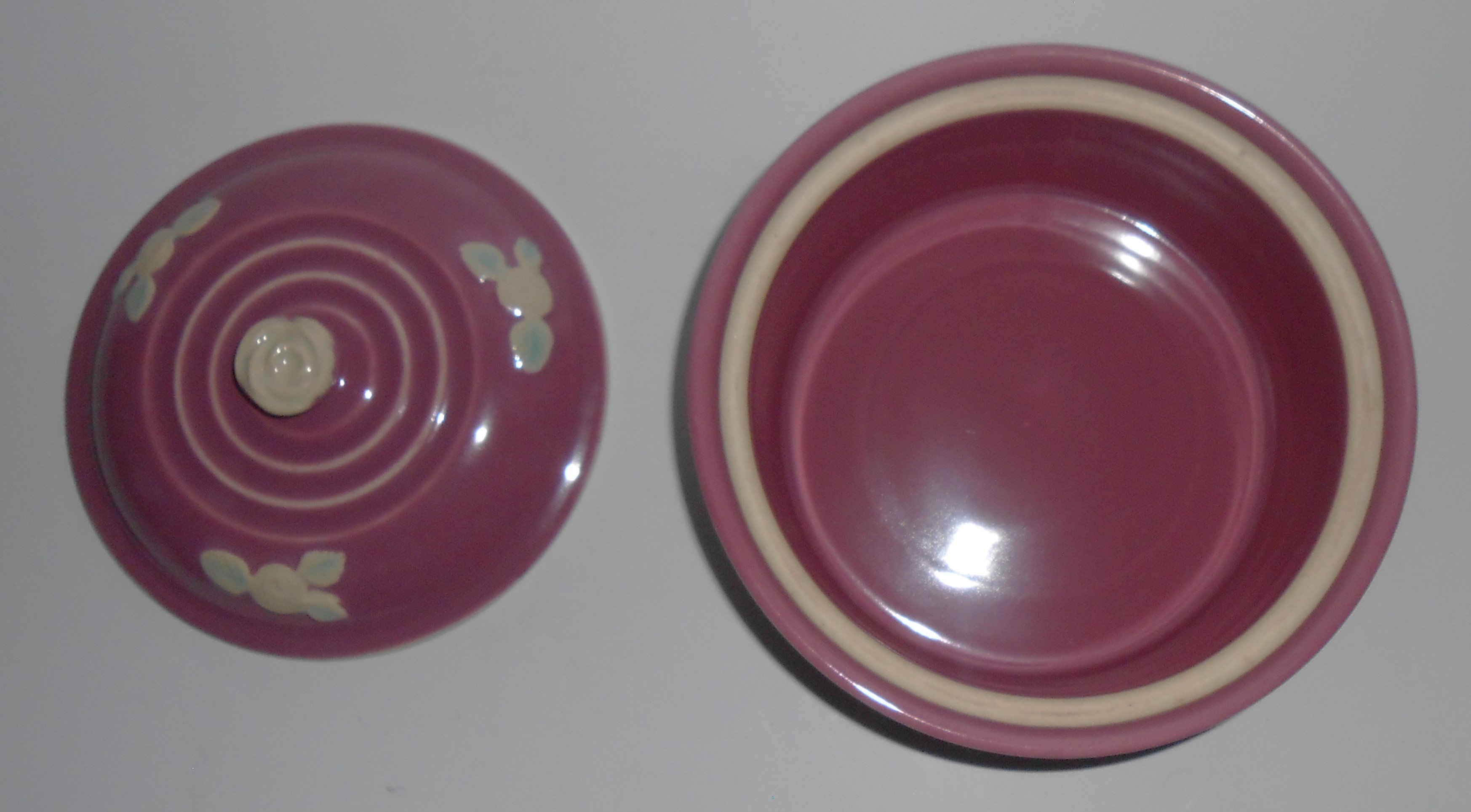 Coors Pottery Rosebud Early Rose 2 Pint Straight Casser