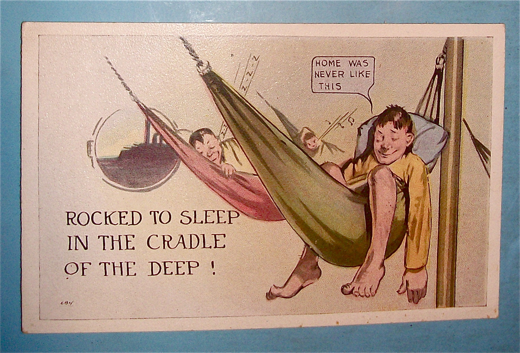 Rocked To Sleep In Cradle Postcard