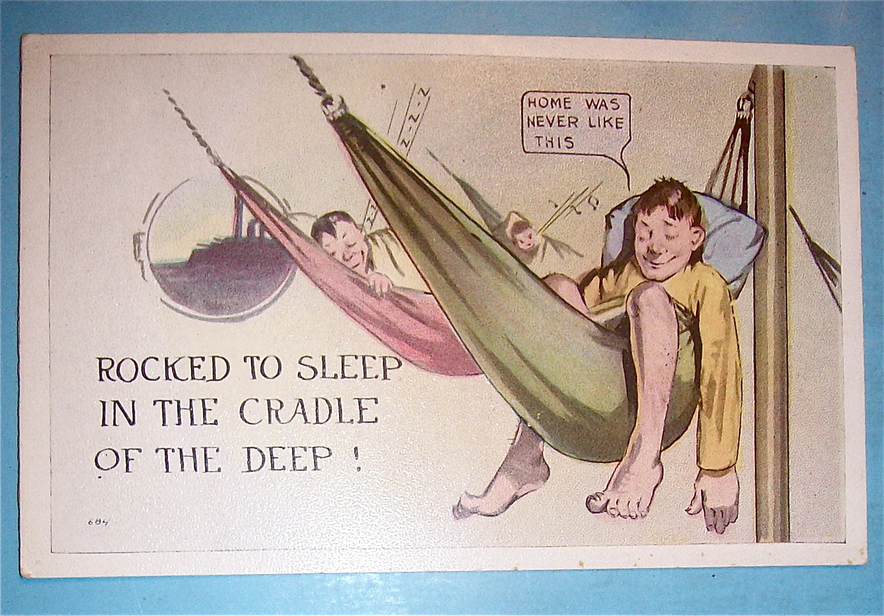 Rocked To Sleep In Cradle Postcard