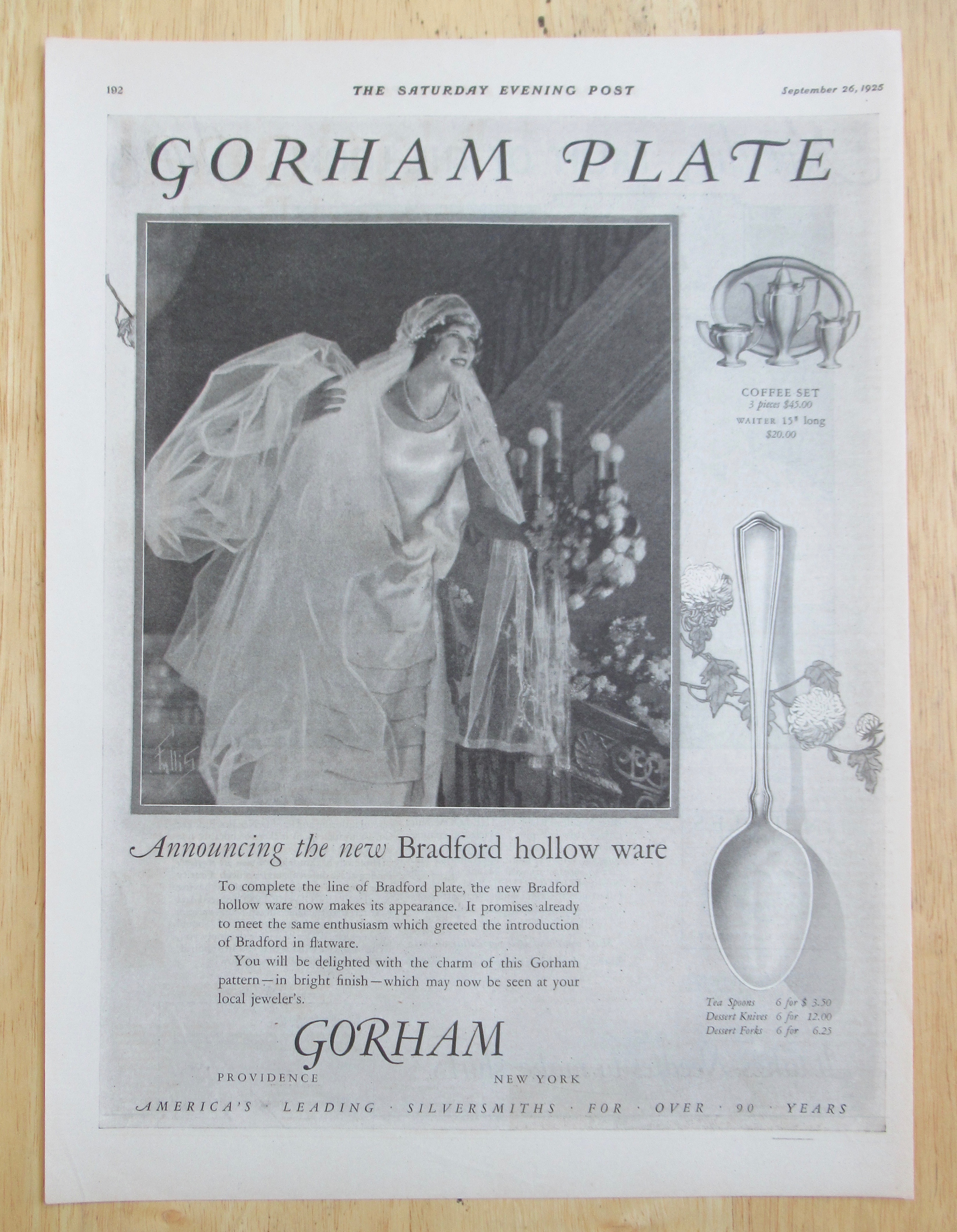 1925 Gorham Silverplate with the Bradford Hollow Ware