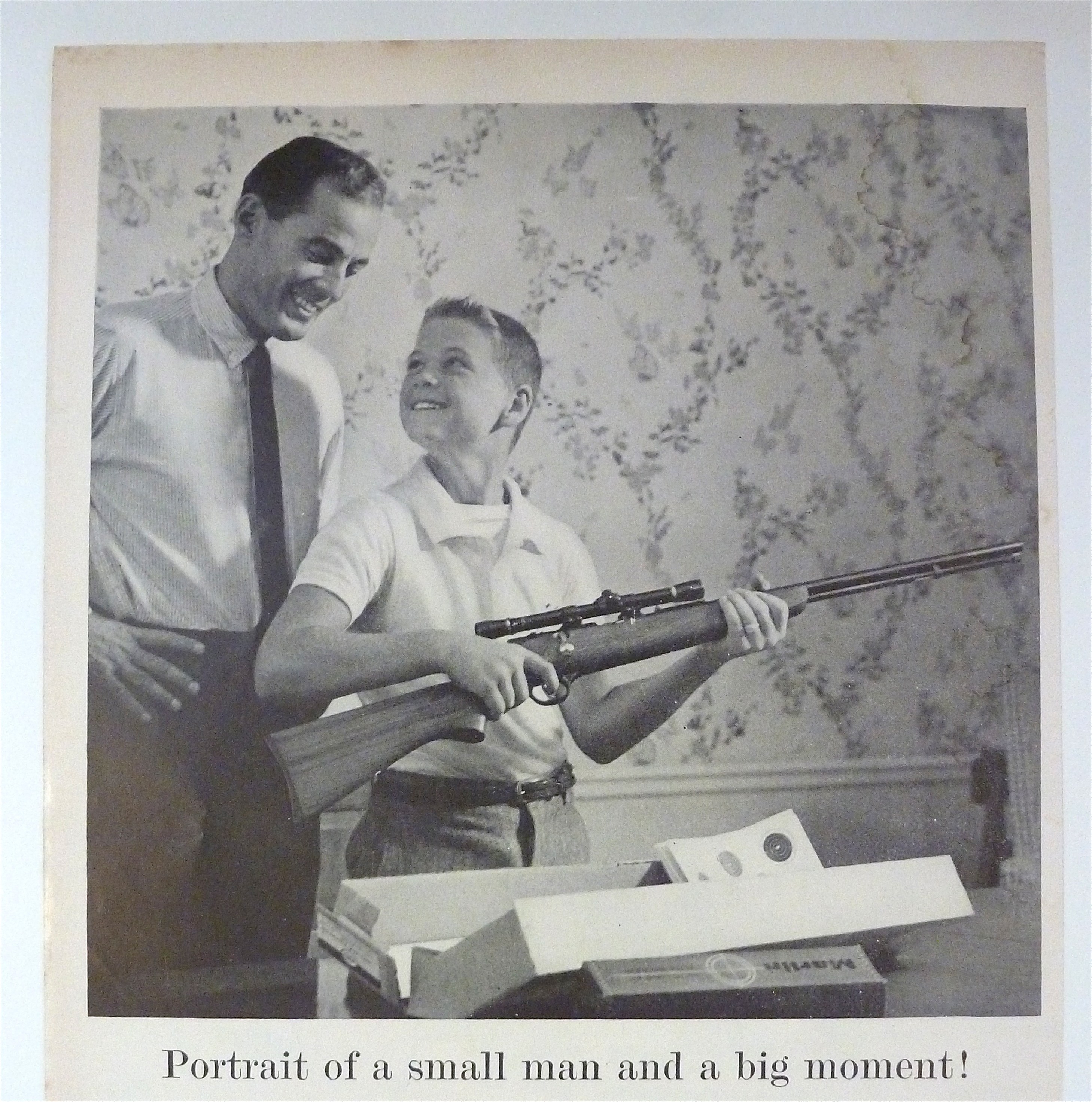 1959 Marlin Micro-Groove Rifle with Boy Holding Rifle