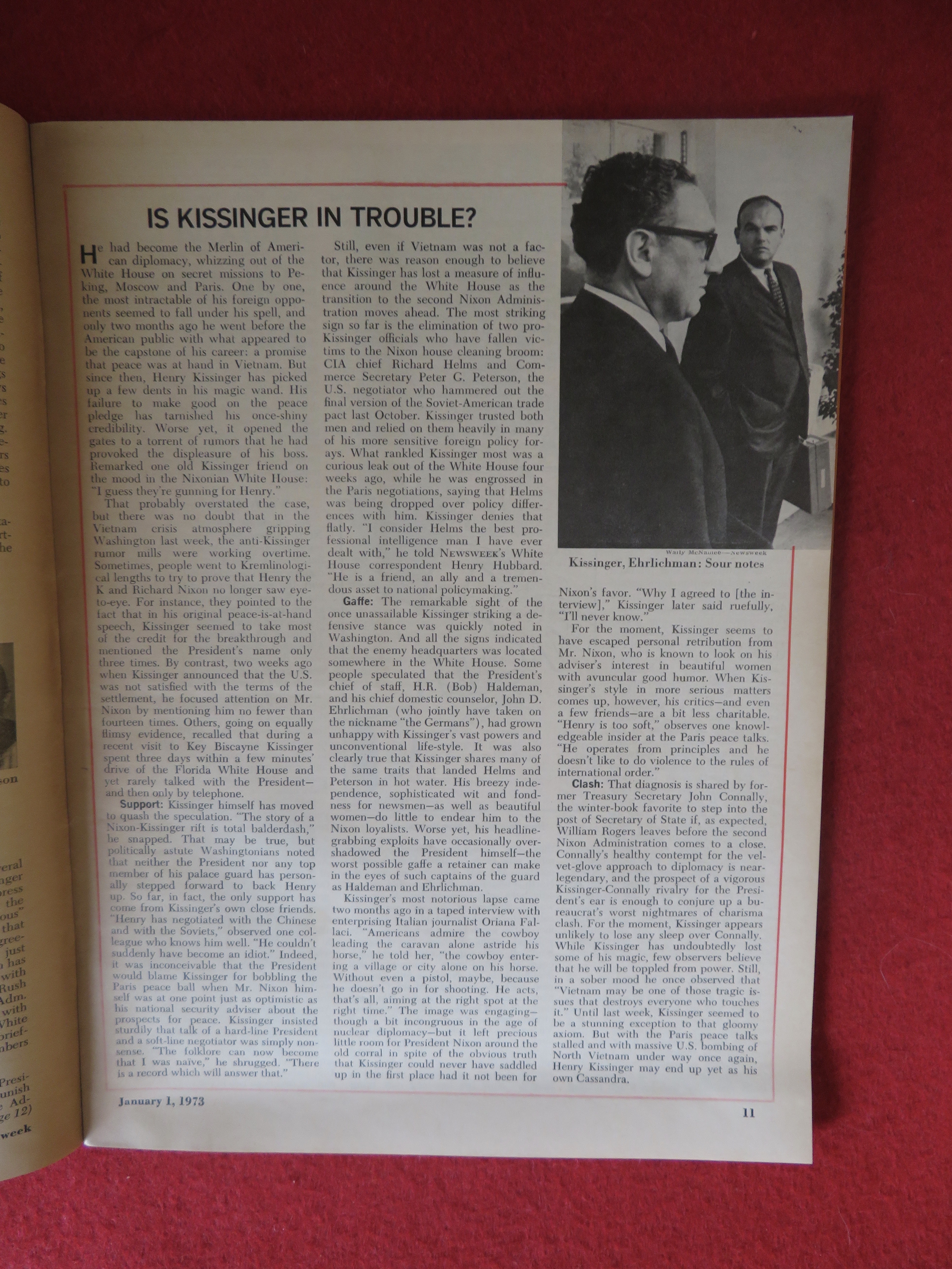 Newsweek Magazine January 1, 1973 Henry Kissinger