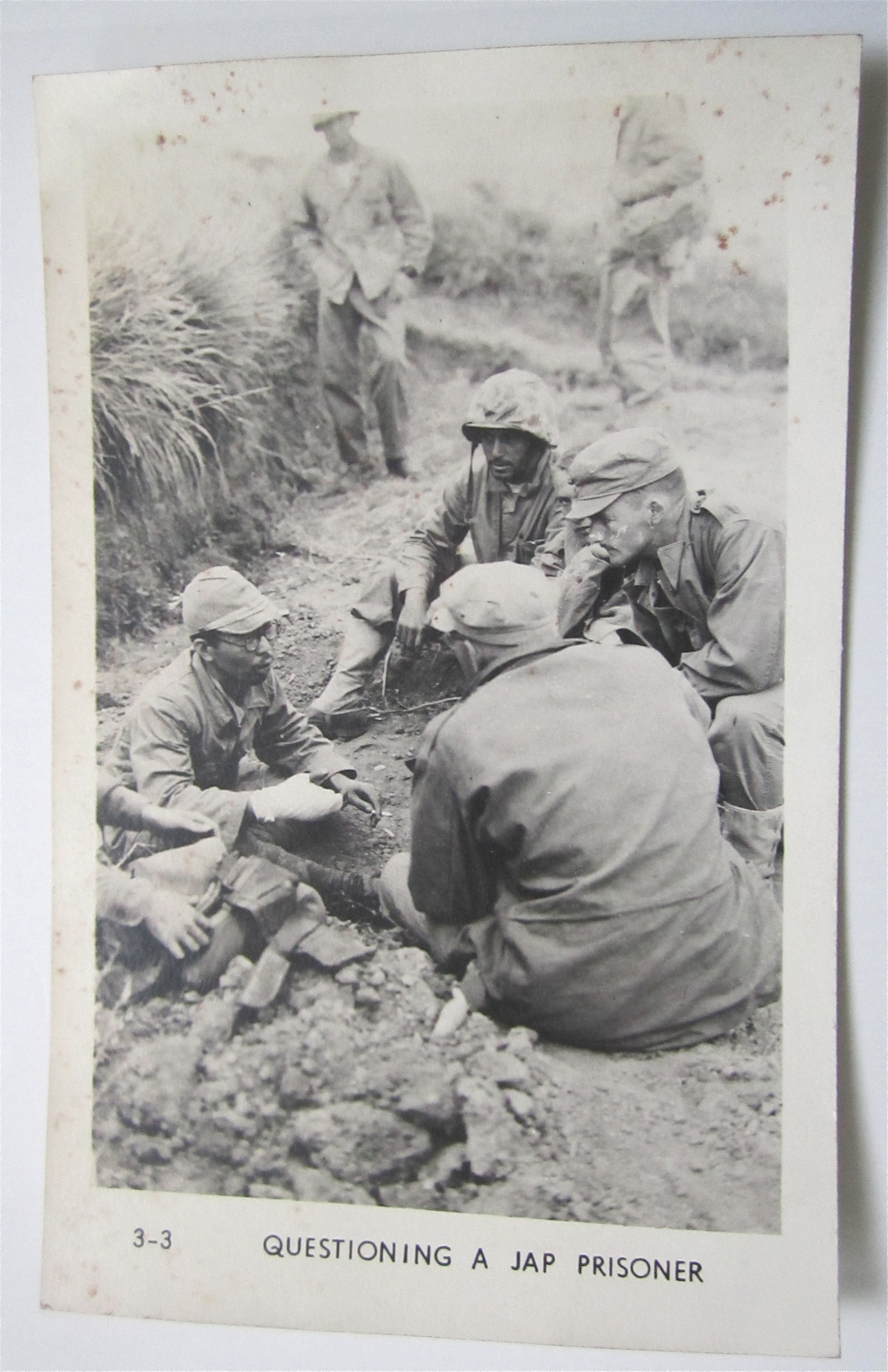 Questioning A Jap Prisoner Postcard