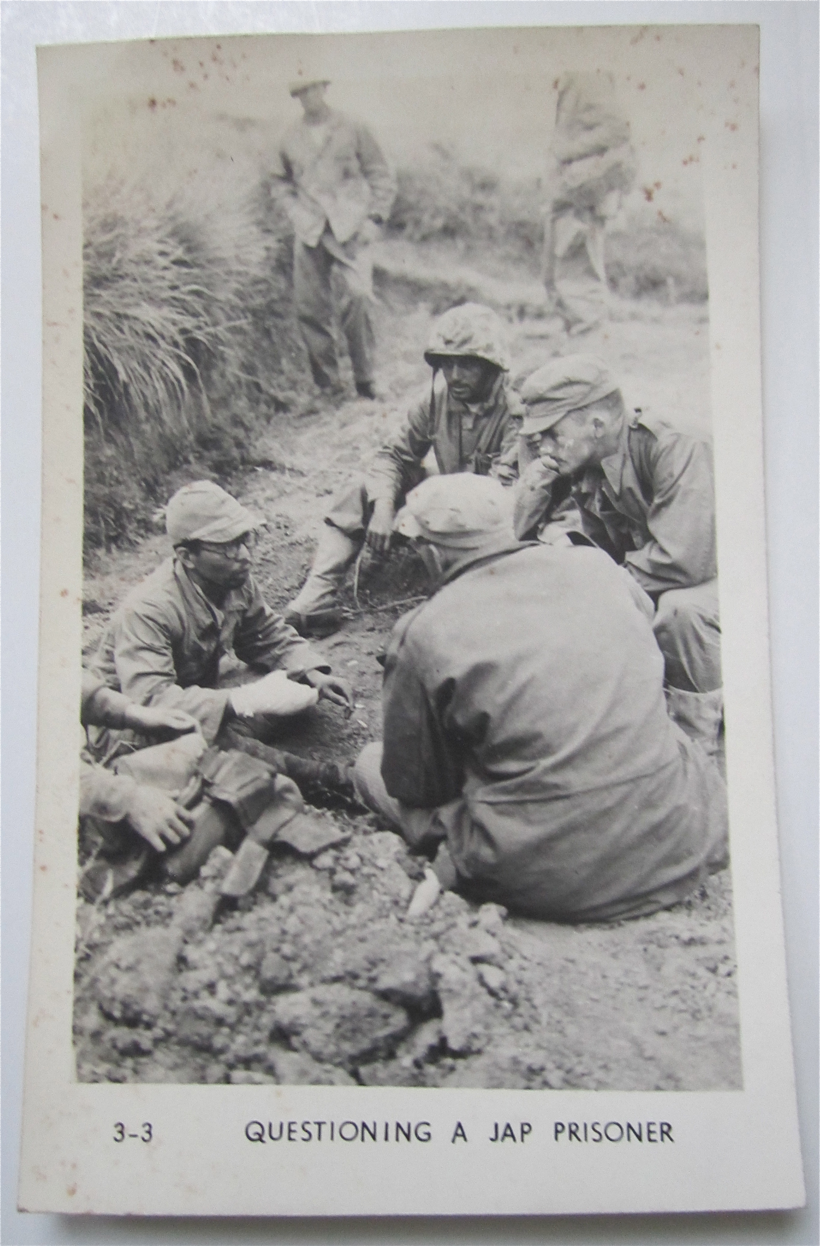 Questioning A Jap Prisoner Postcard
