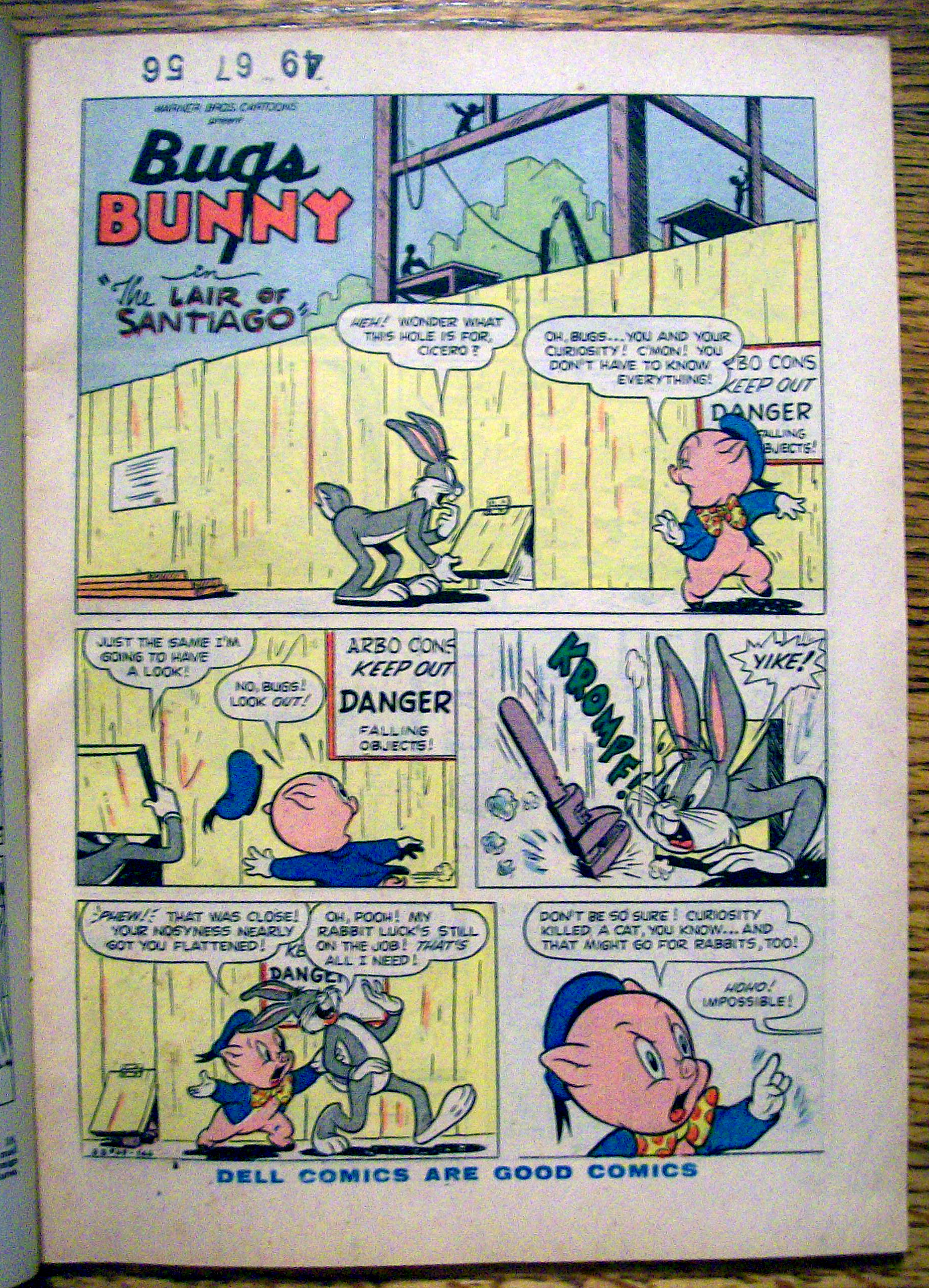 Original 1956 Bugs Bunny Comic #49