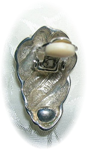 Silvertone Clip Earrings, signed CAROLEE . . . . .