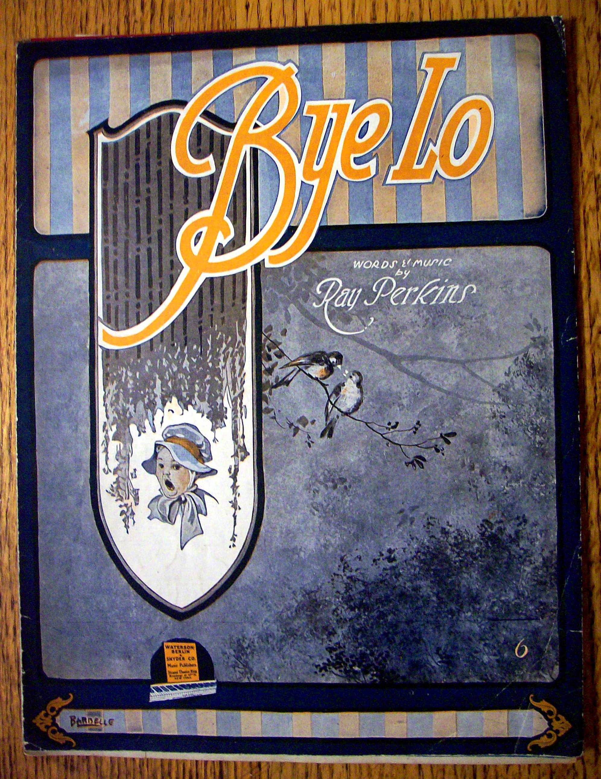 Sheet Music For 1919 Bye Lo
