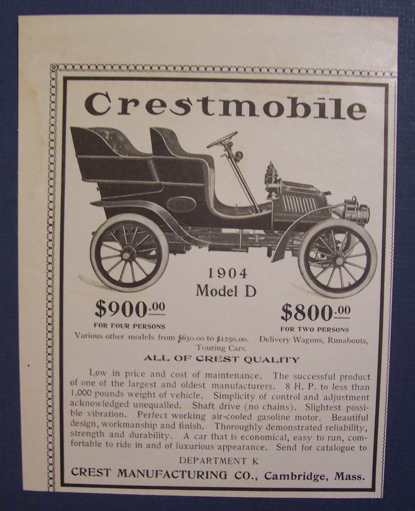 1904 Crestmobile
