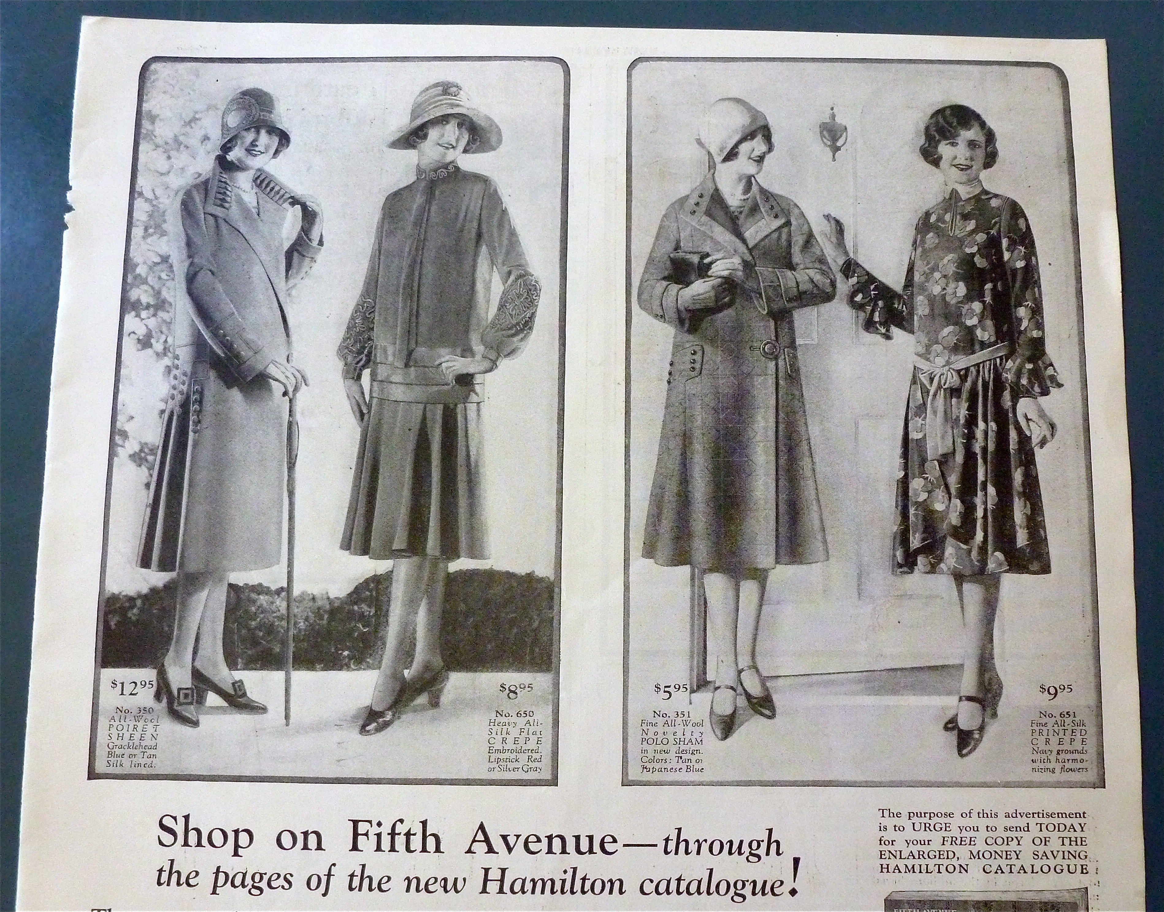 1926 Hamilton Garment Co with Women In Fashions